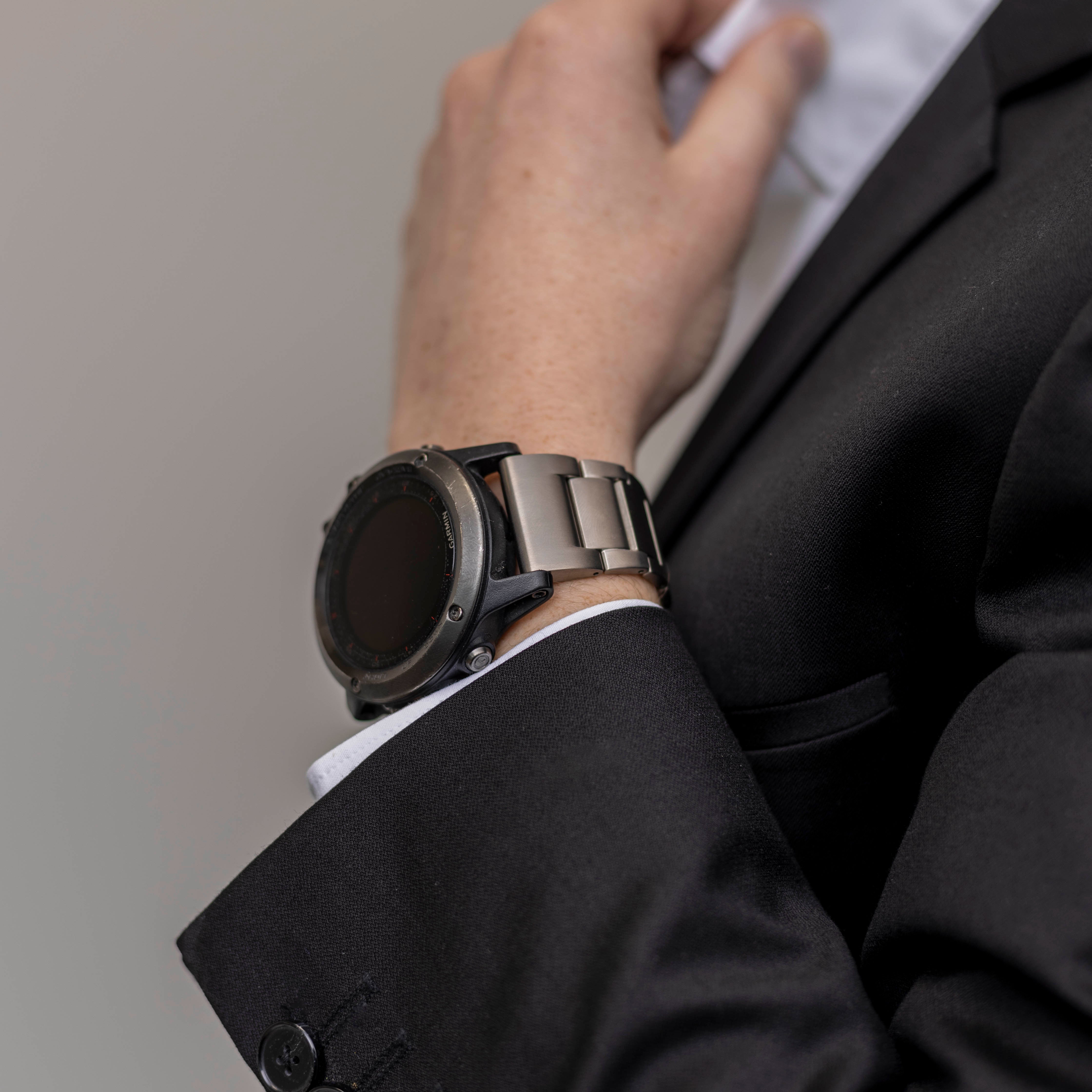 Garmin Quatix 3 / 6x / 7x Solar Magnetic Titanium Strap (Silver)