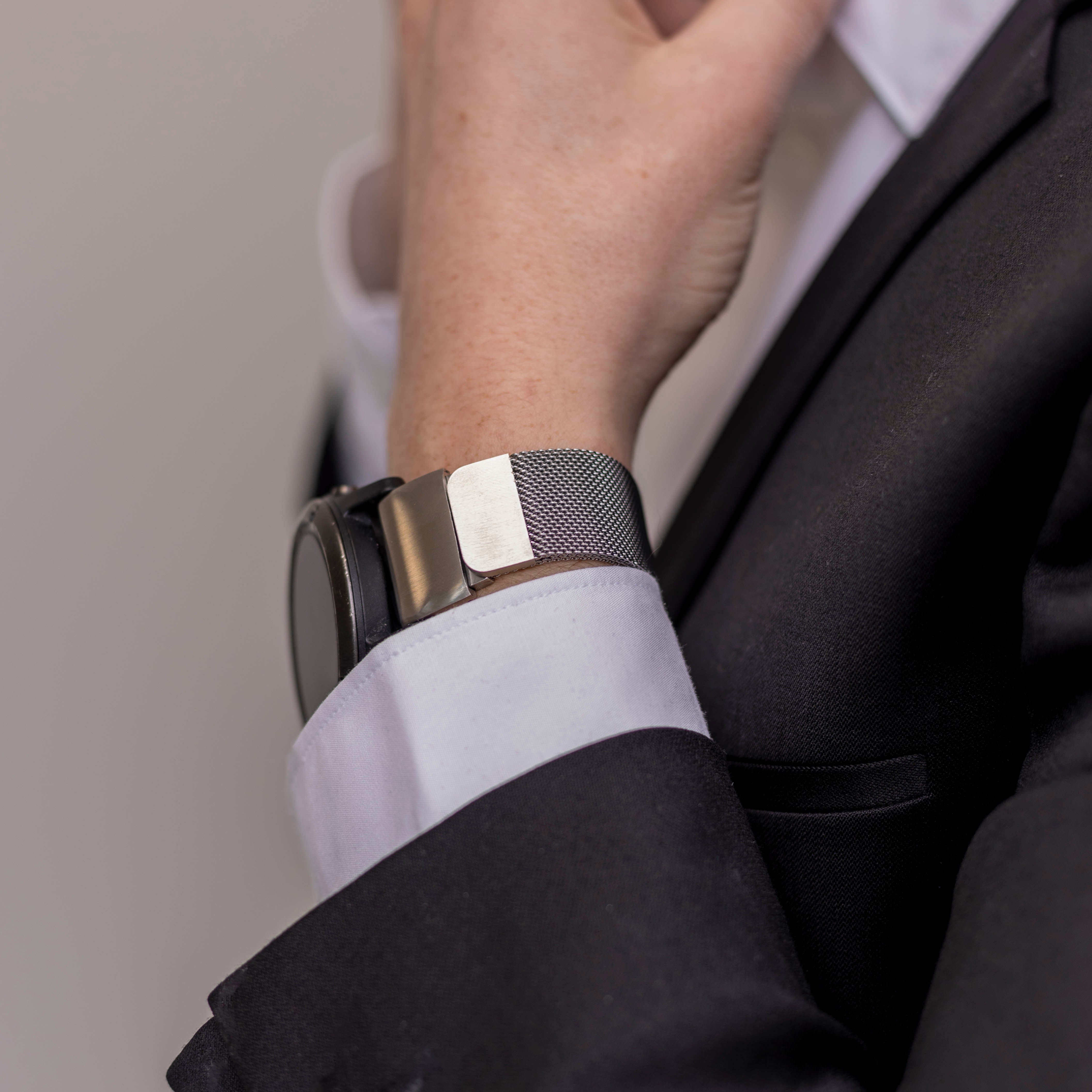 Bracelet Milanais Garmin Instinct 3 - 50mm (argent)