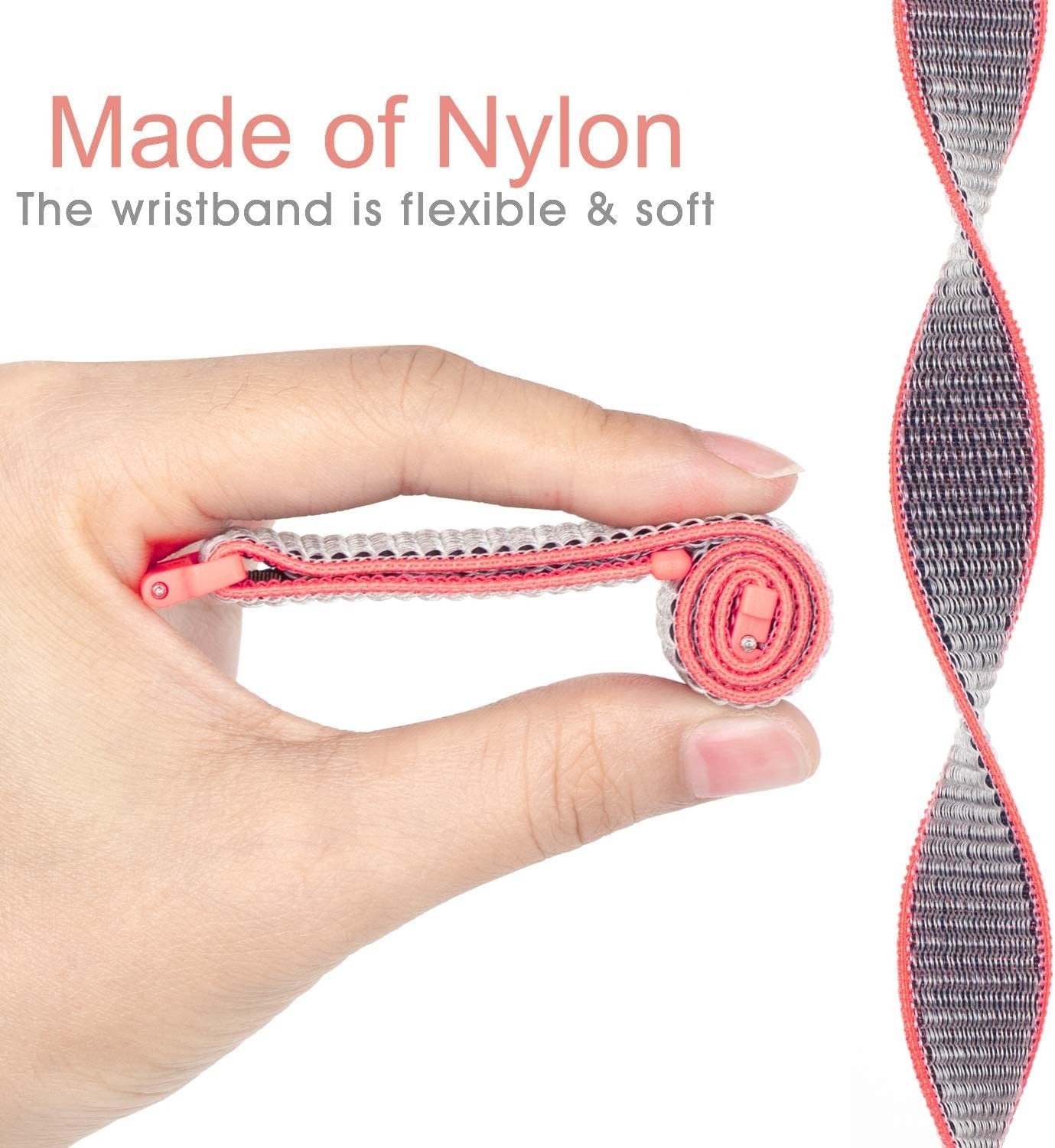 Bracelet nylon Garmin Forerunner 255s (poudre brillante)