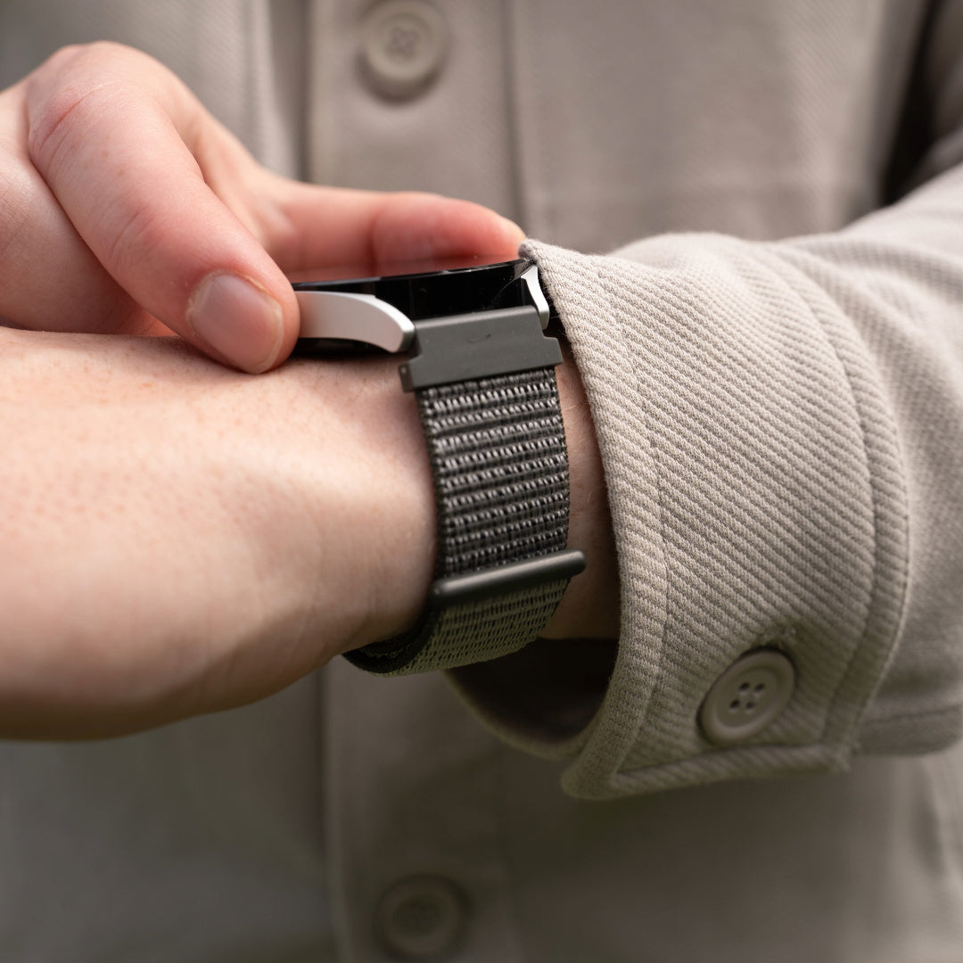 Bracelet nylon Amazfit Bip 3 (Pro) (vert/gris)