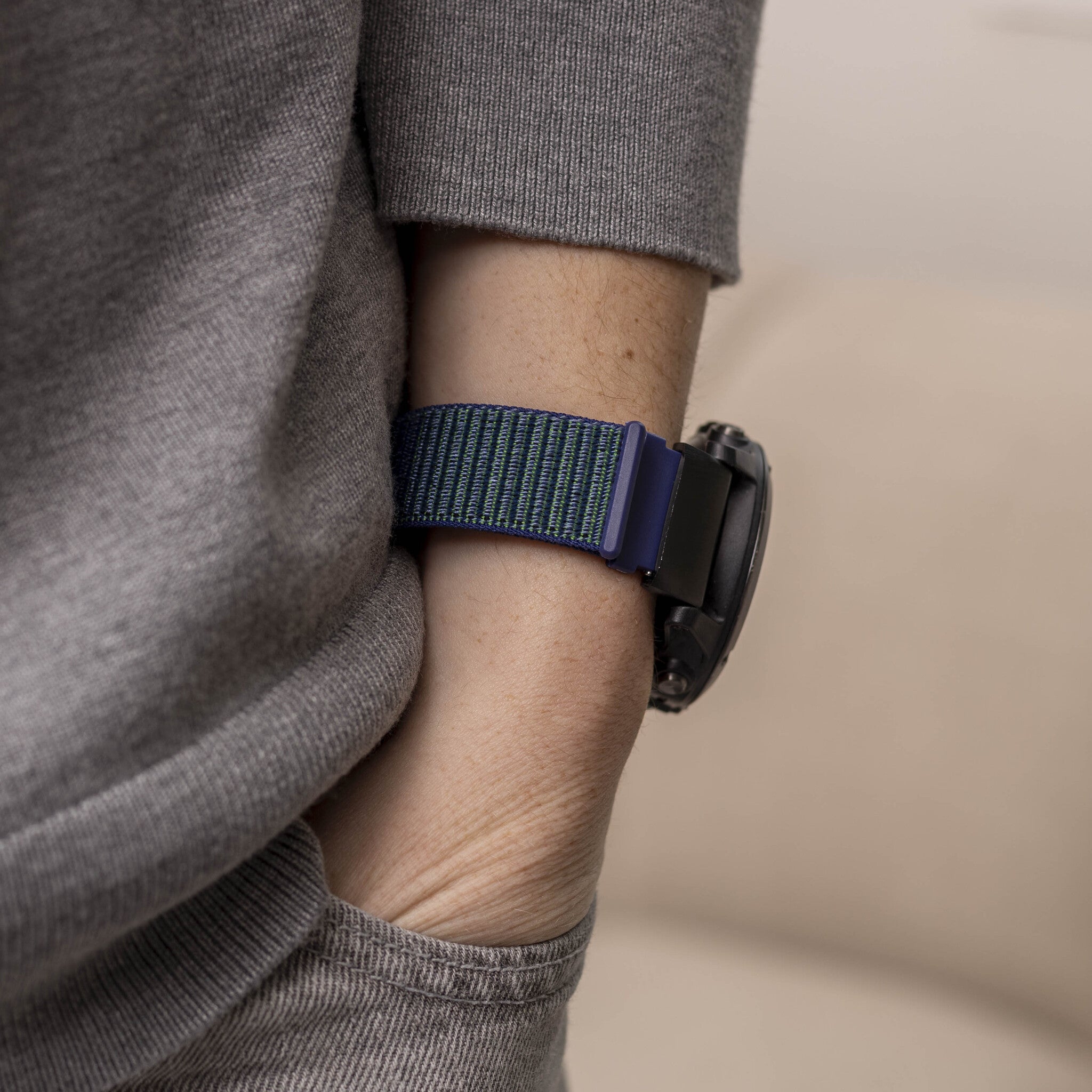 Garmin Fenix 5x/6x Nylon Strap with Buckle (Blue)