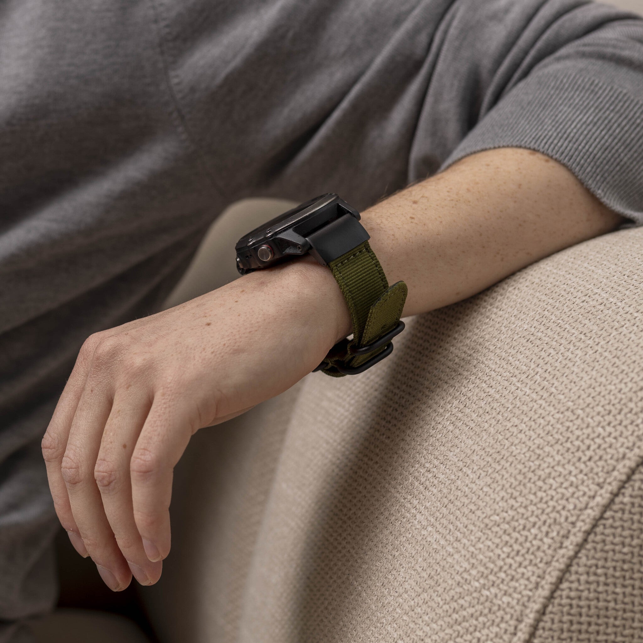 Bracelet nylon avec boucle Garmin Fenix 5x/6x (vert)