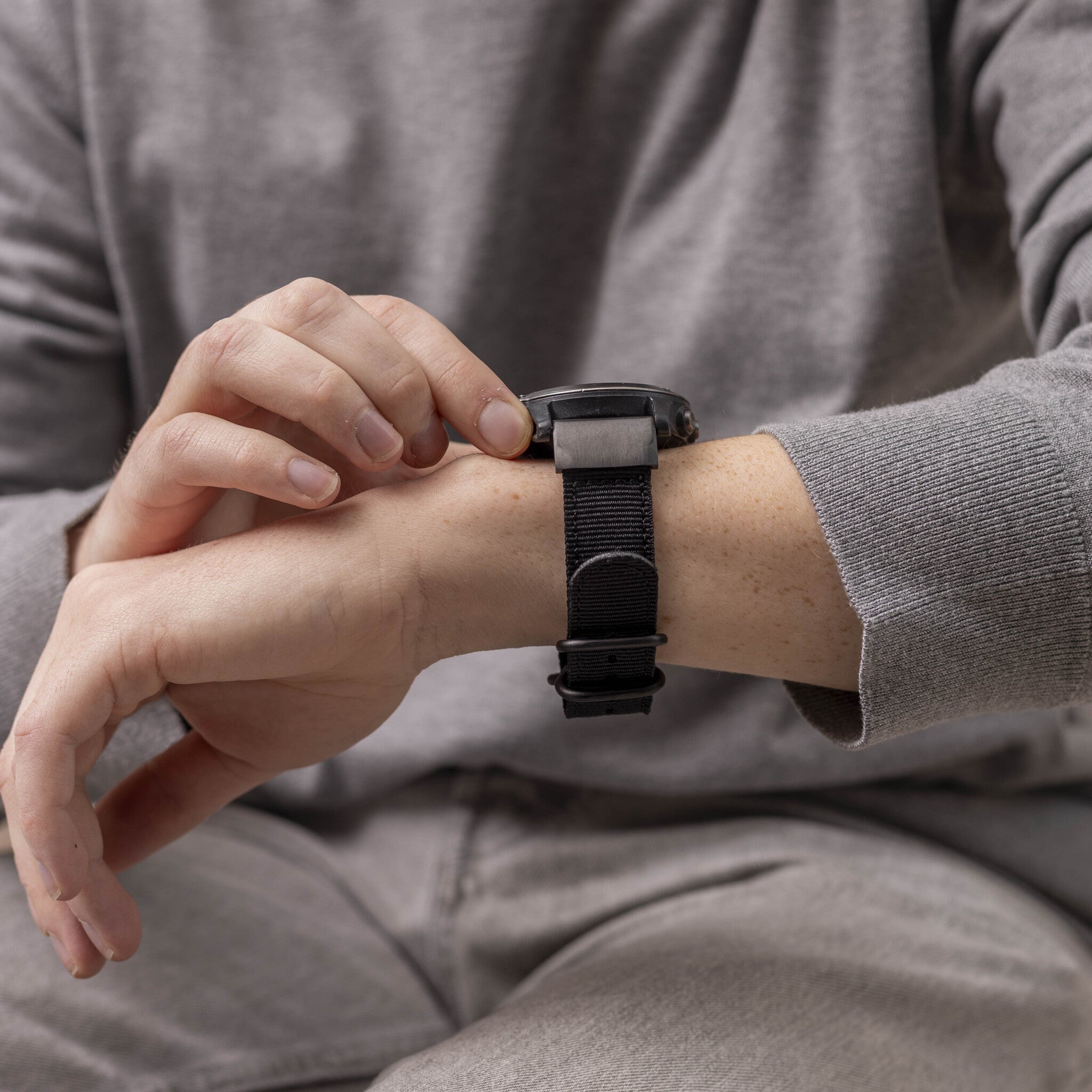 Bracelet nylon avec boucle Garmin Quatix 8 - 51mm (noir)