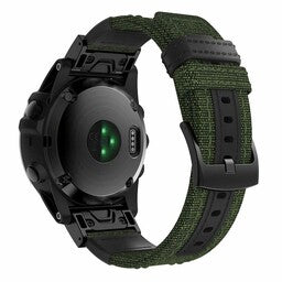Bracelet nylon hybride Garmin Instinct E - 45mm (vert armée)