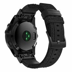 Bracelet nylon hybride Garmin Instinct E - 45mm (noir)