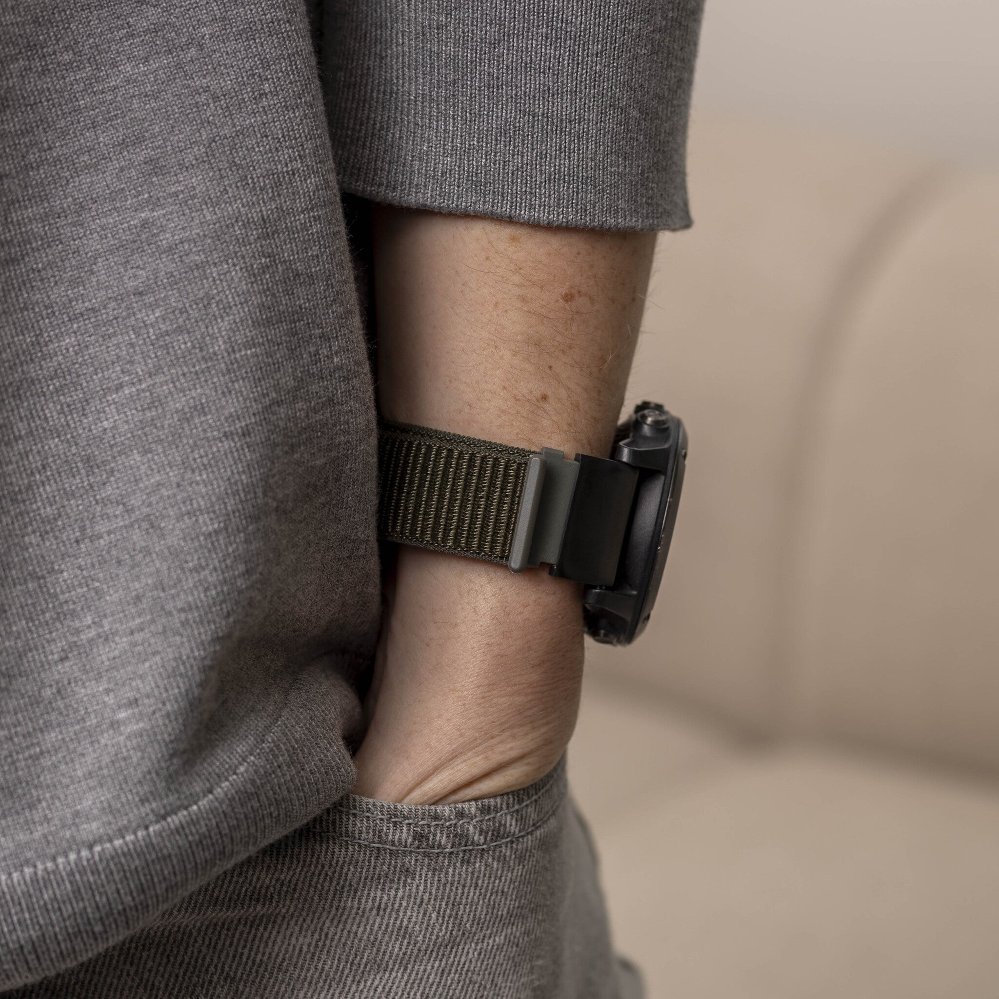 Bracelet nylon Garmin Tactix 8 - 51mm (vert armée)