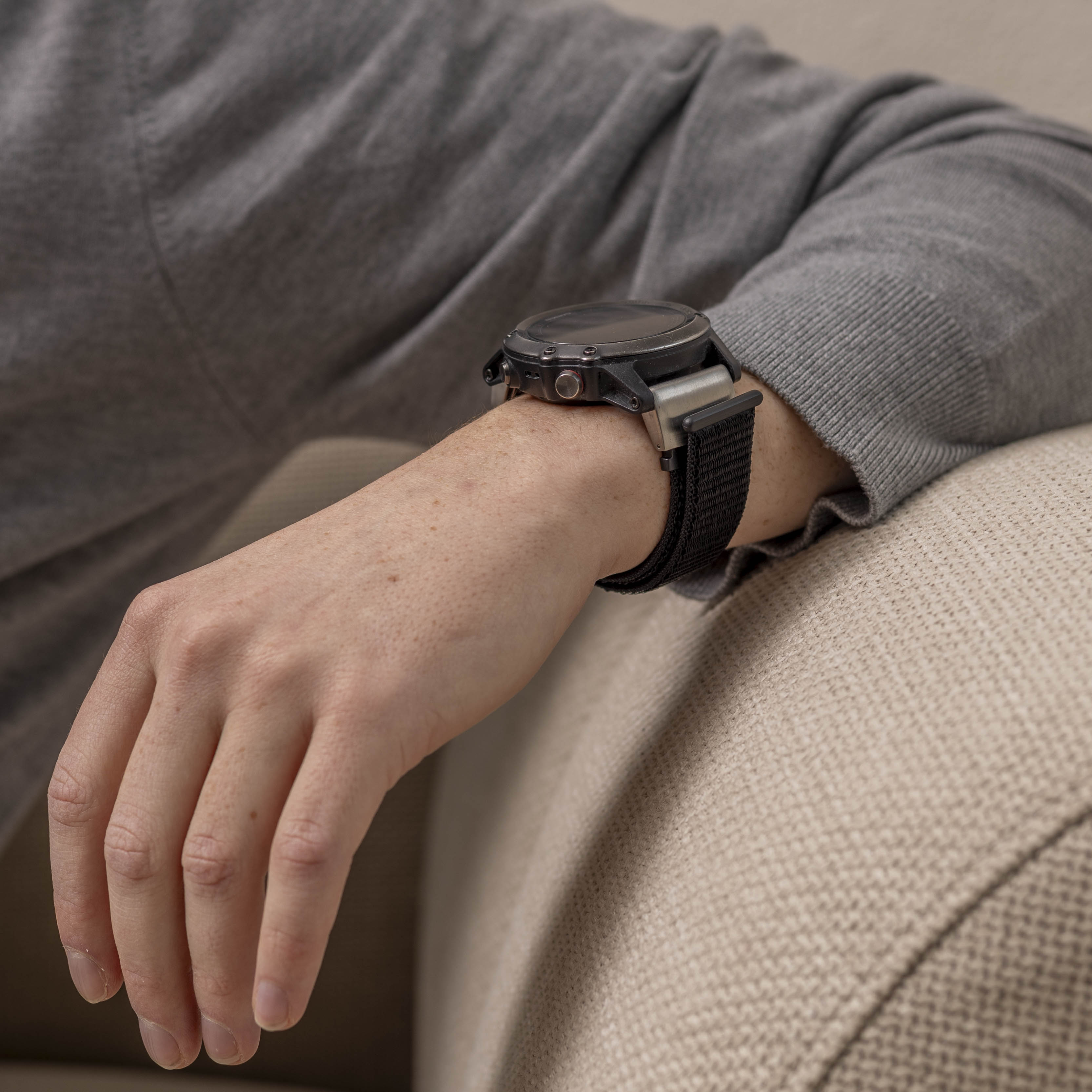 Bracelet nylon Garmin Instinct 3 - 50mm (noir)