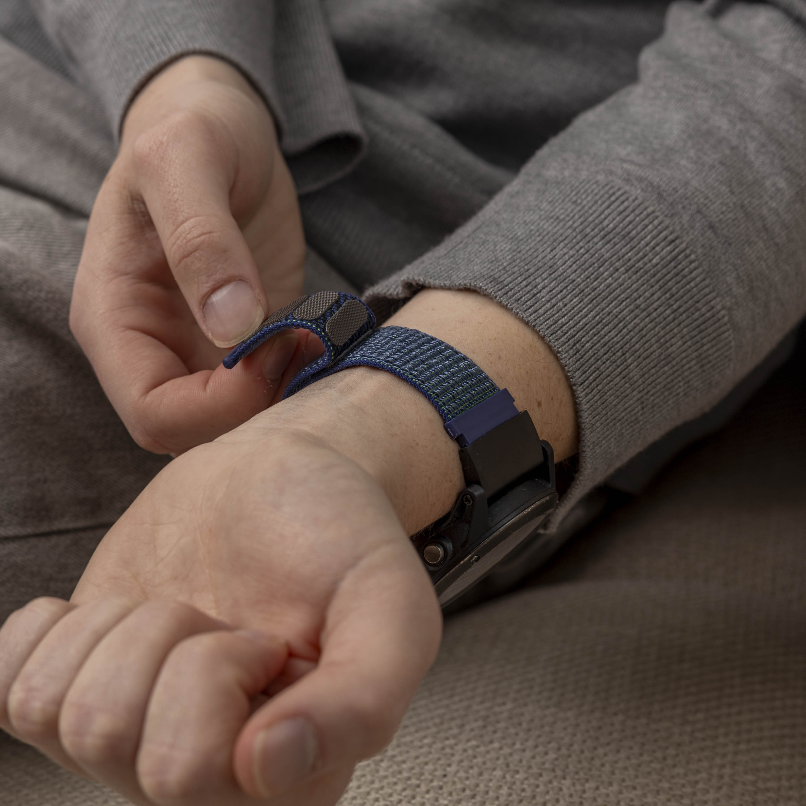 Bracelet à boucle en nylon Garmin Quatix 3 / 6x / 7x (bleu)