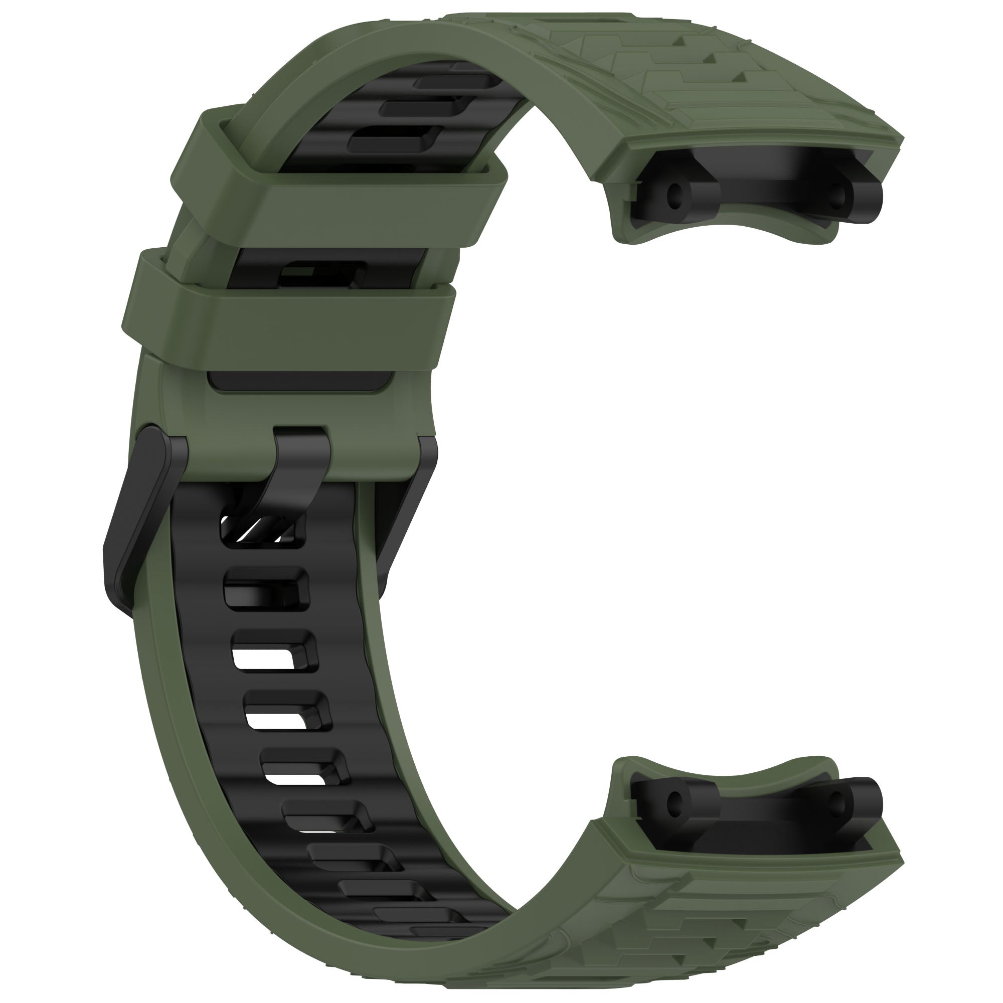 Bracelet silicone sport Amazfit T-Rex 3 (vert olive/noir)