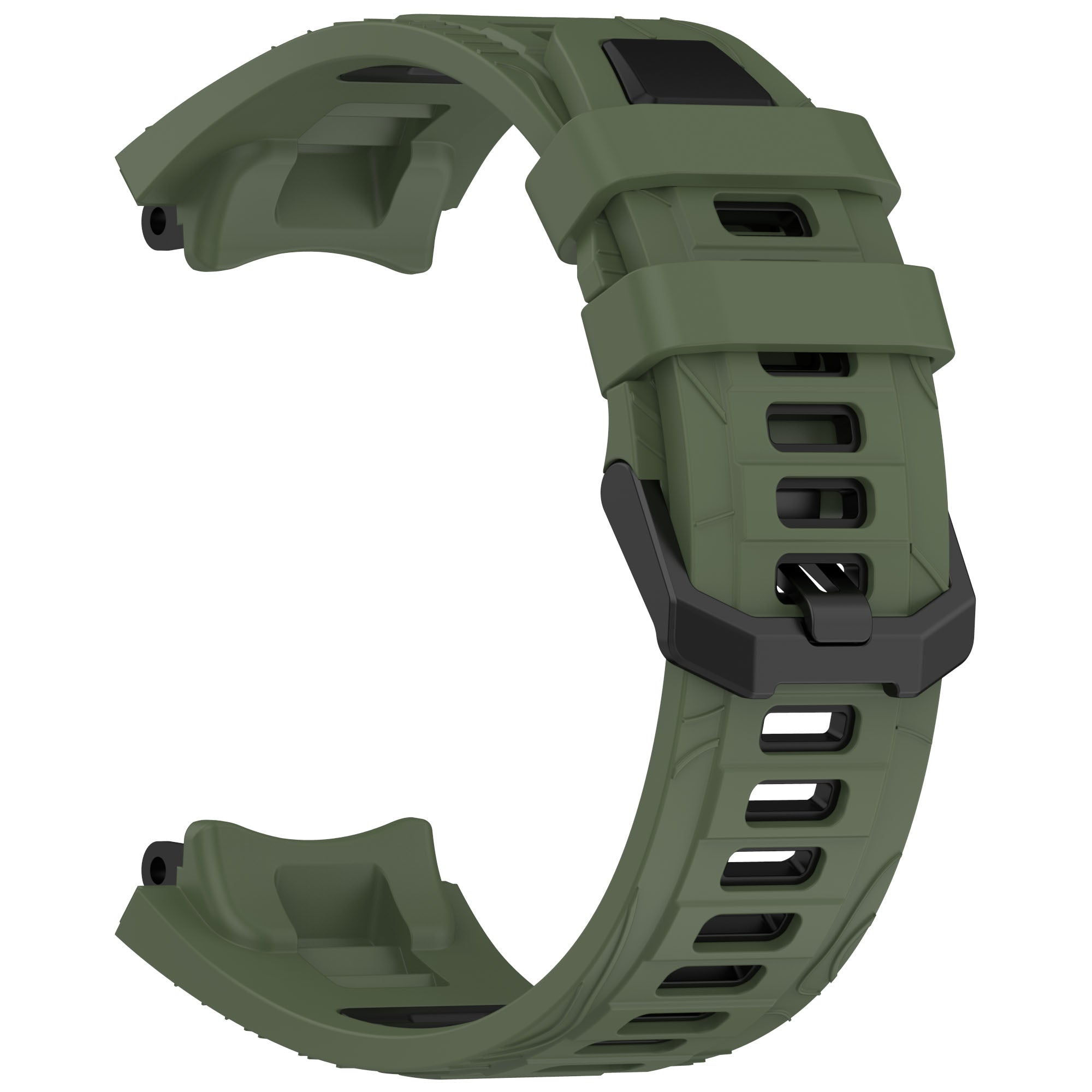 Bracelet silicone sport Amazfit T-Rex 3 (vert olive/noir)