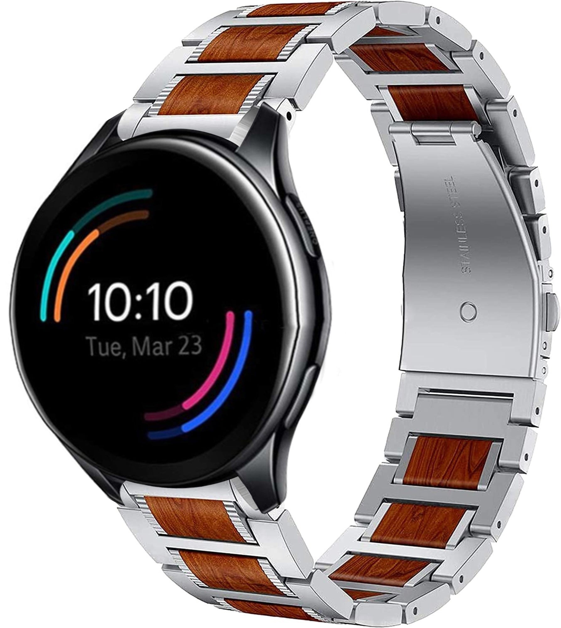 Bracelet en bois/acier OnePlus Watch 3 (argent)