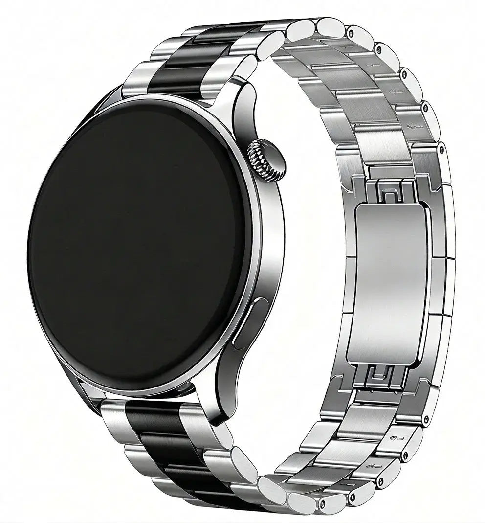 Bracelet acier 'One Push' Huawei Watch Ultimate (argent/noir)
