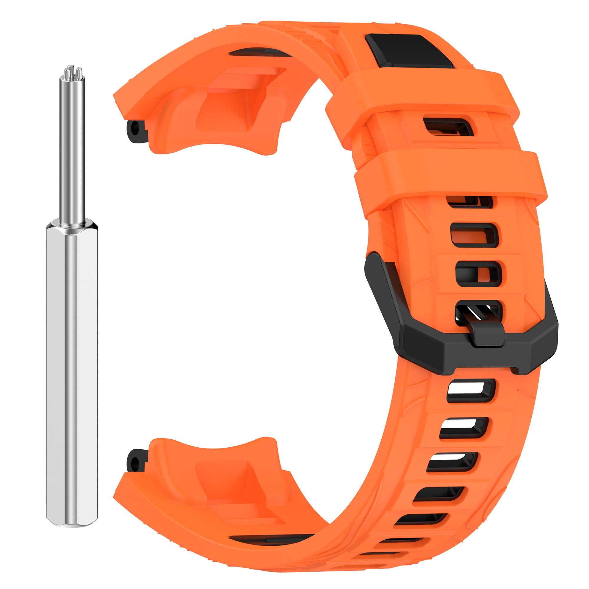 Bracelet silicone sport Amazfit T-Rex 3 (orange/noir)