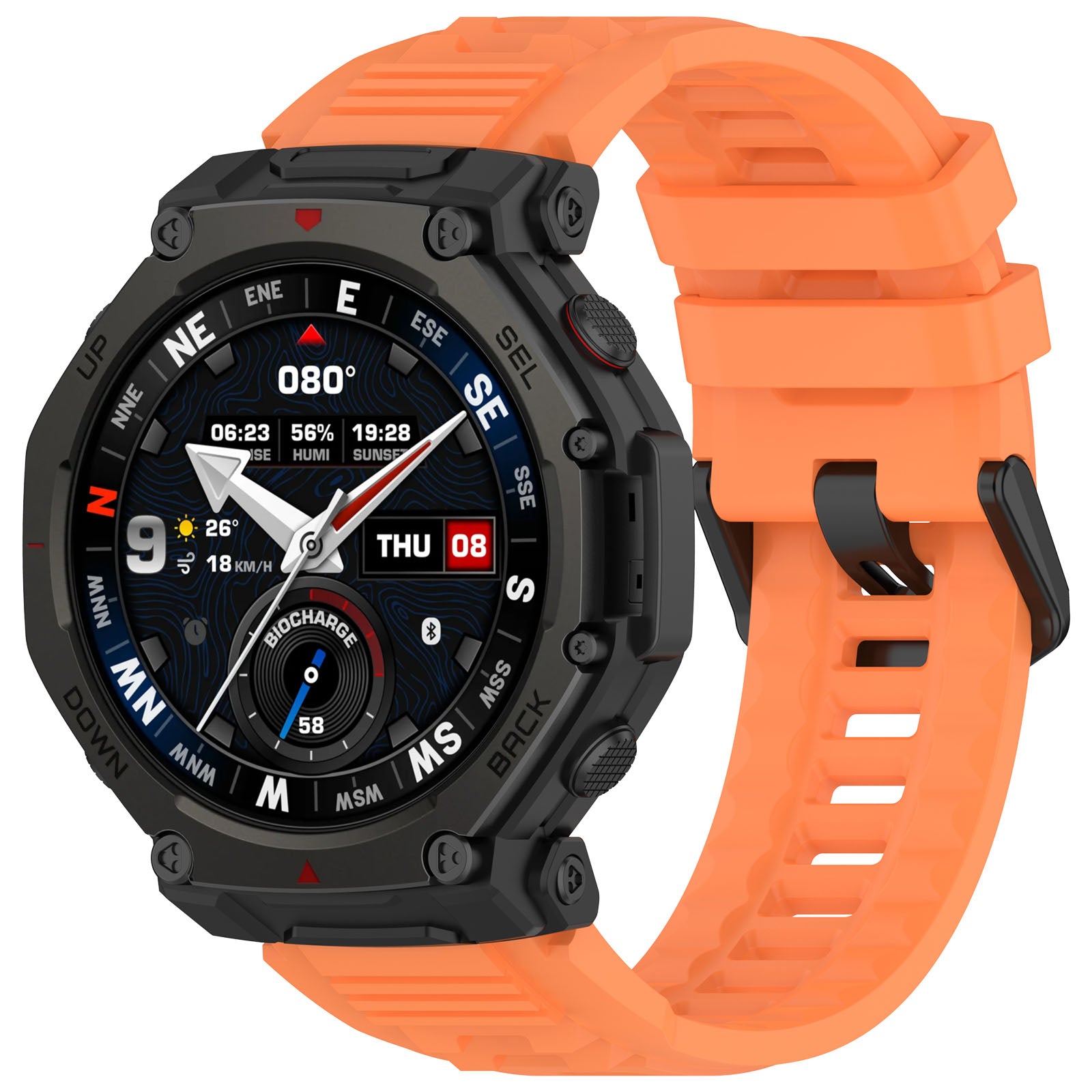 Bracelet silicone Amazfit T-Rex 3 Pro - 48mm (orange)