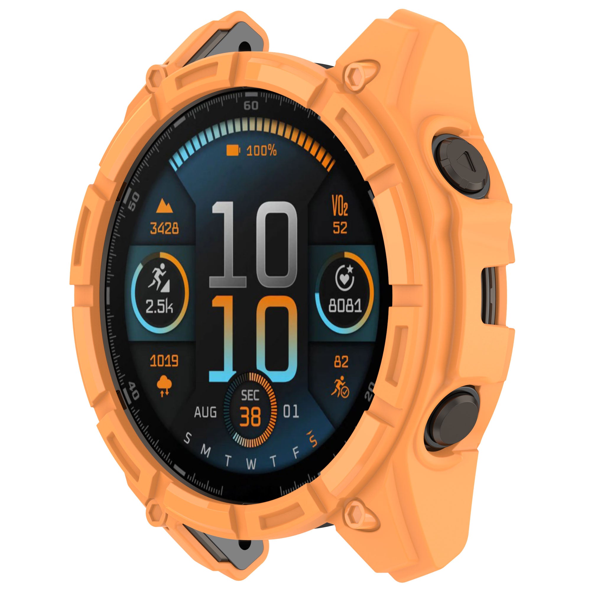 Coque TPU résistante Garmin Quatix 8 - 51mm (orange)