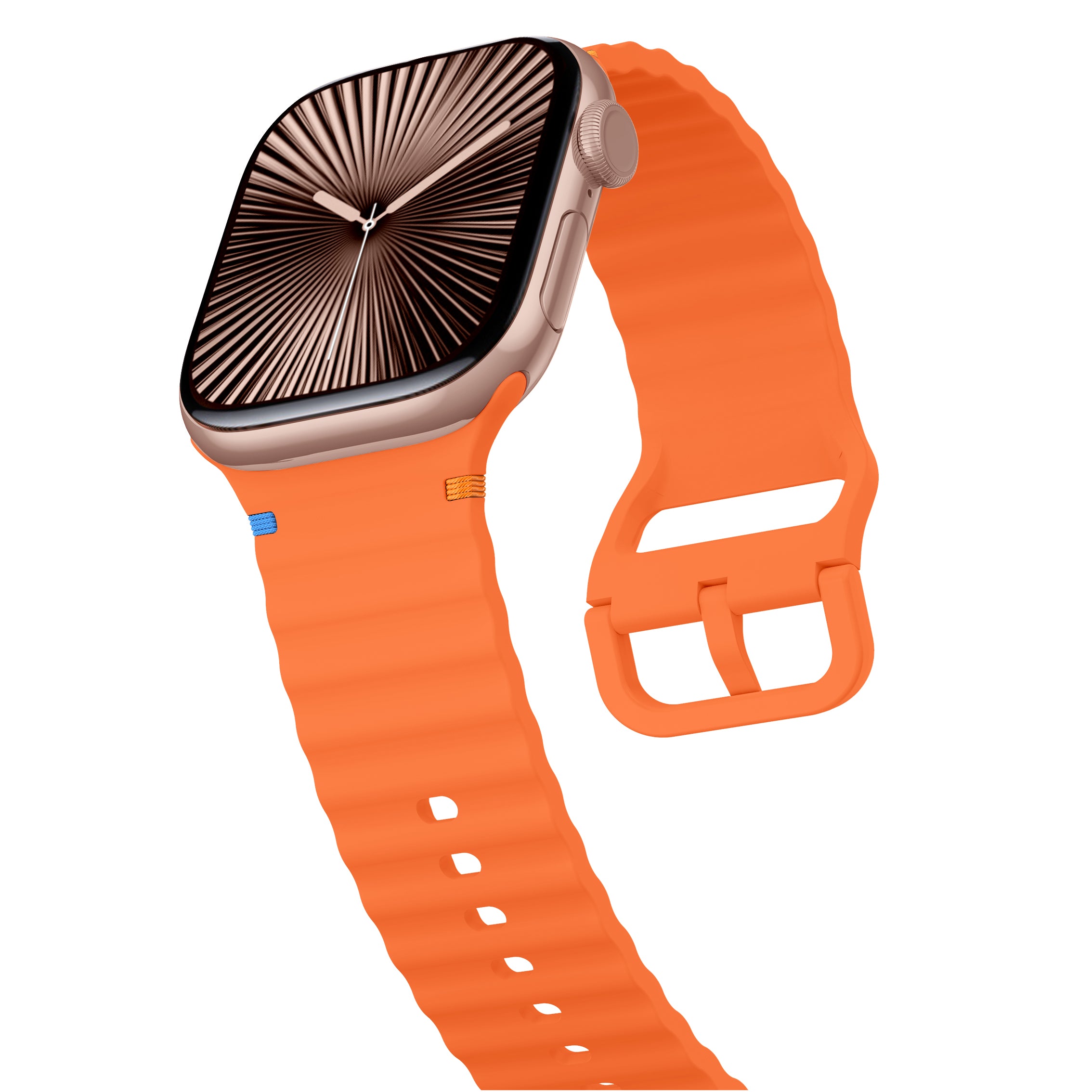 Apple Watch Wave Silicone Strap (Orange)