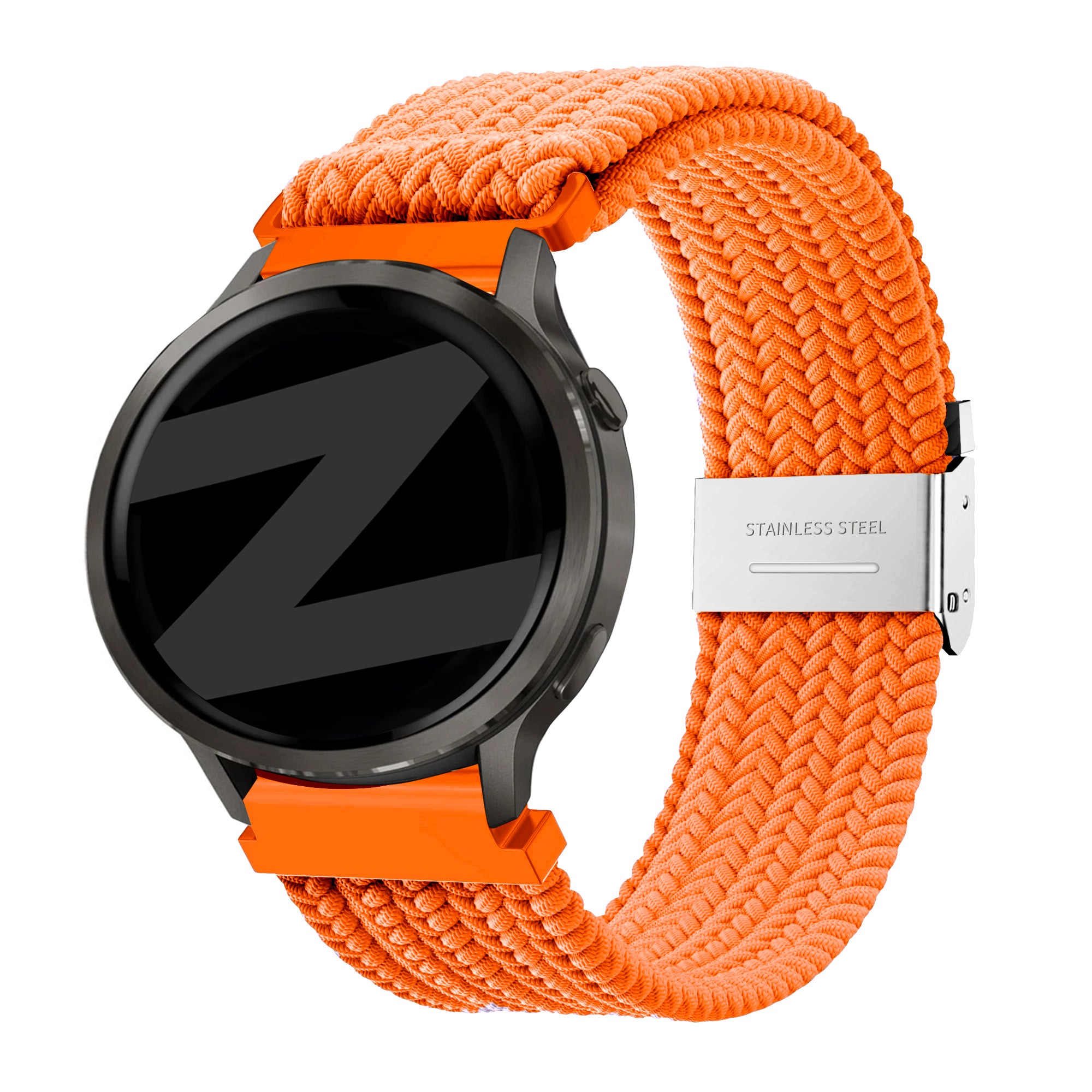 Bandz Garmin Forerunner 570 - 47mm Woven Nylon Strap (Orange)