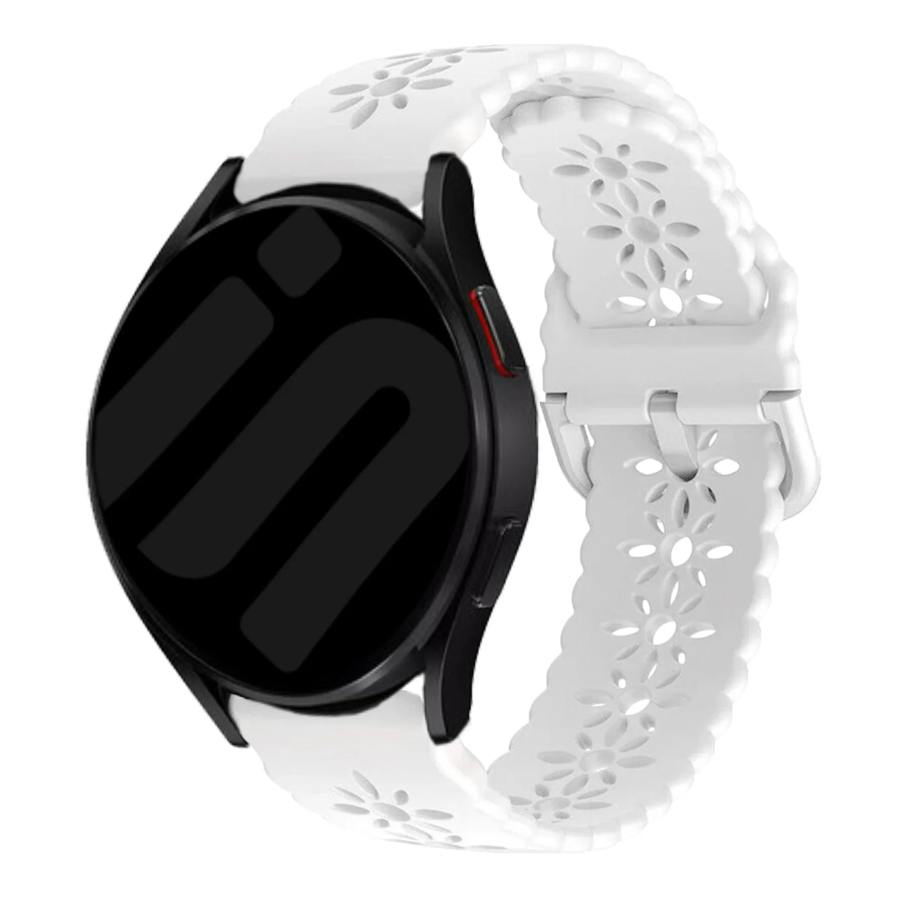 Bracelet silicone à motifs Samsung Galaxy Watch 4 40mm (blanc)