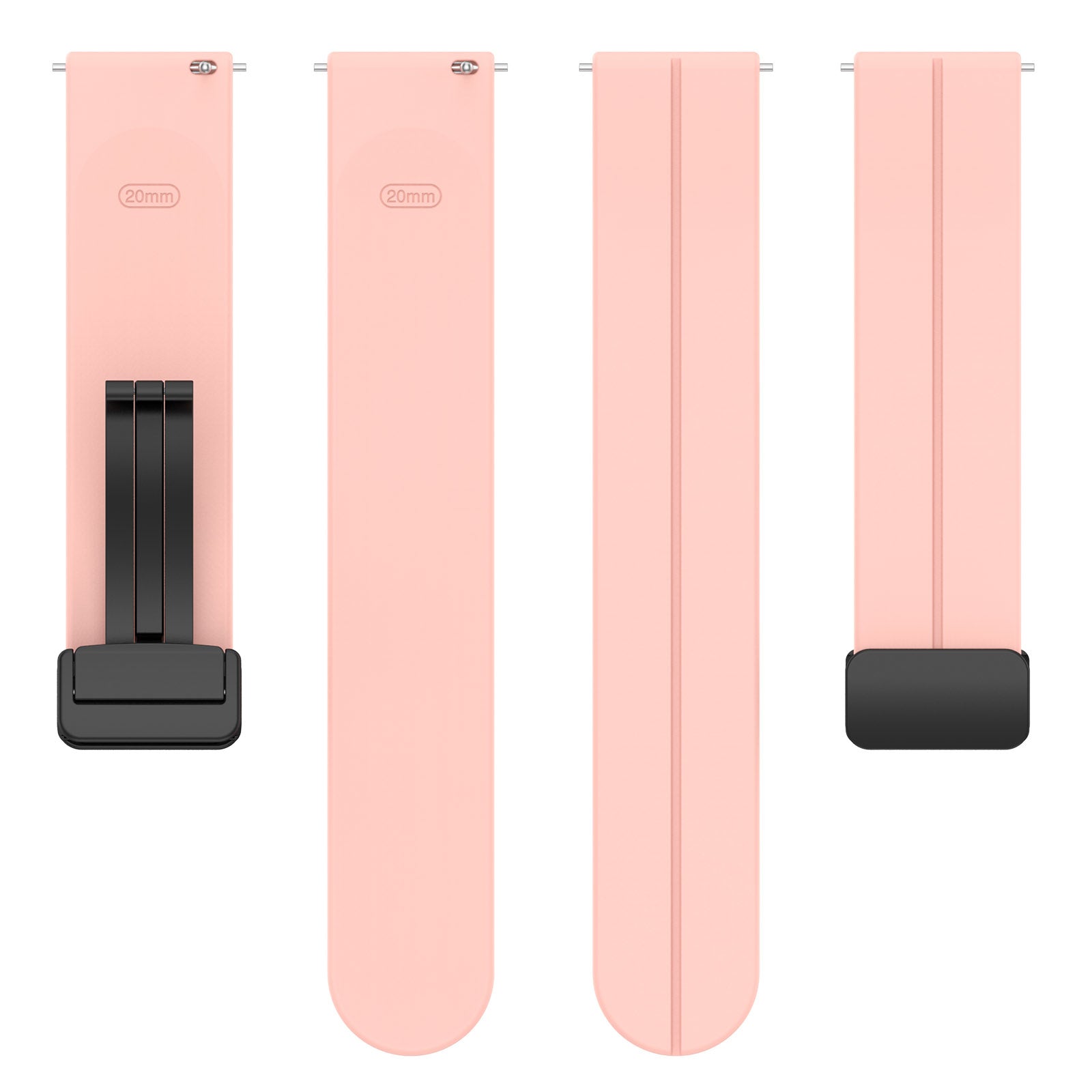 Bracelet silicone avec boucle Amazfit Bip 3 (Pro) (rose)