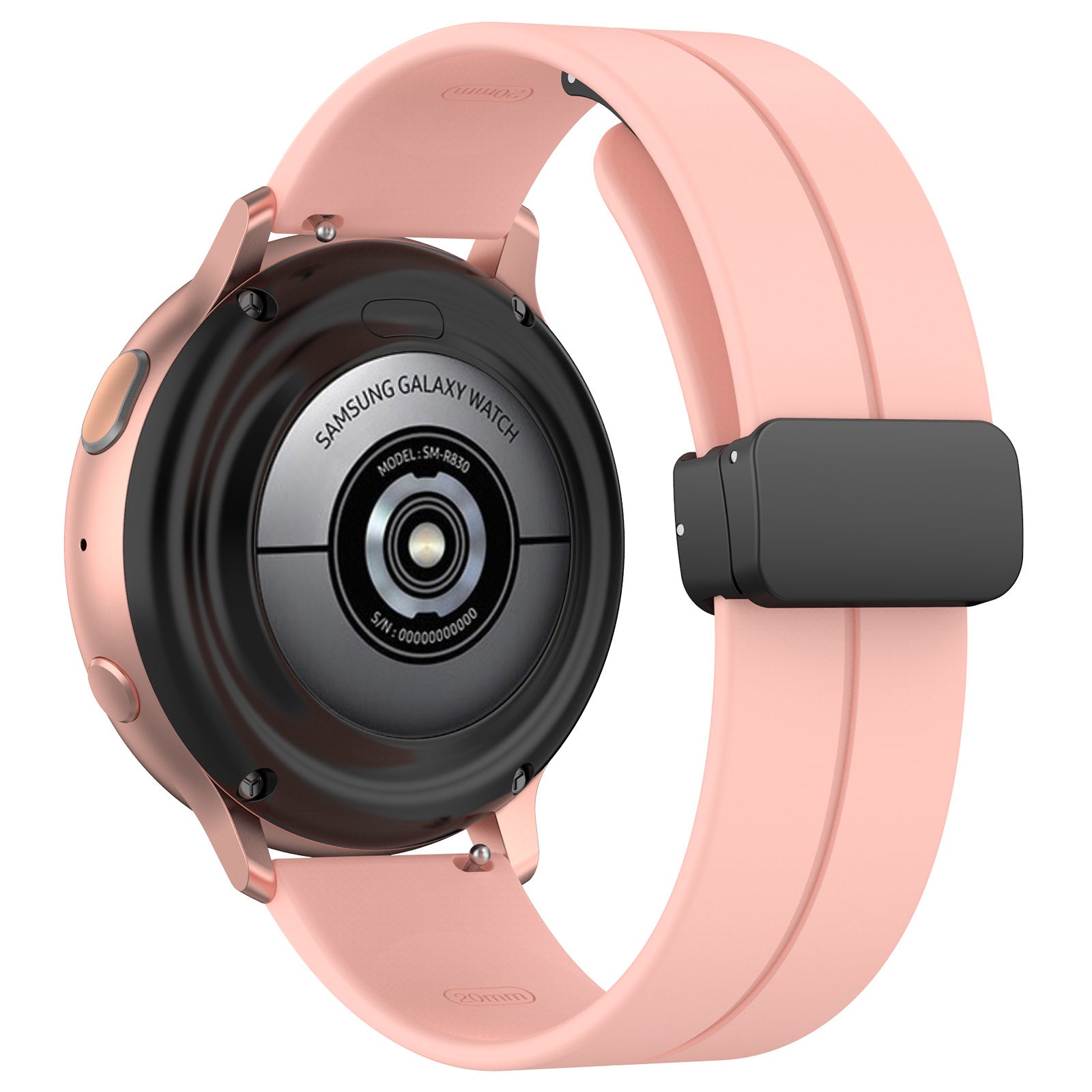 Bracelet silicone avec boucle Amazfit Bip 3 (Pro) (rose)