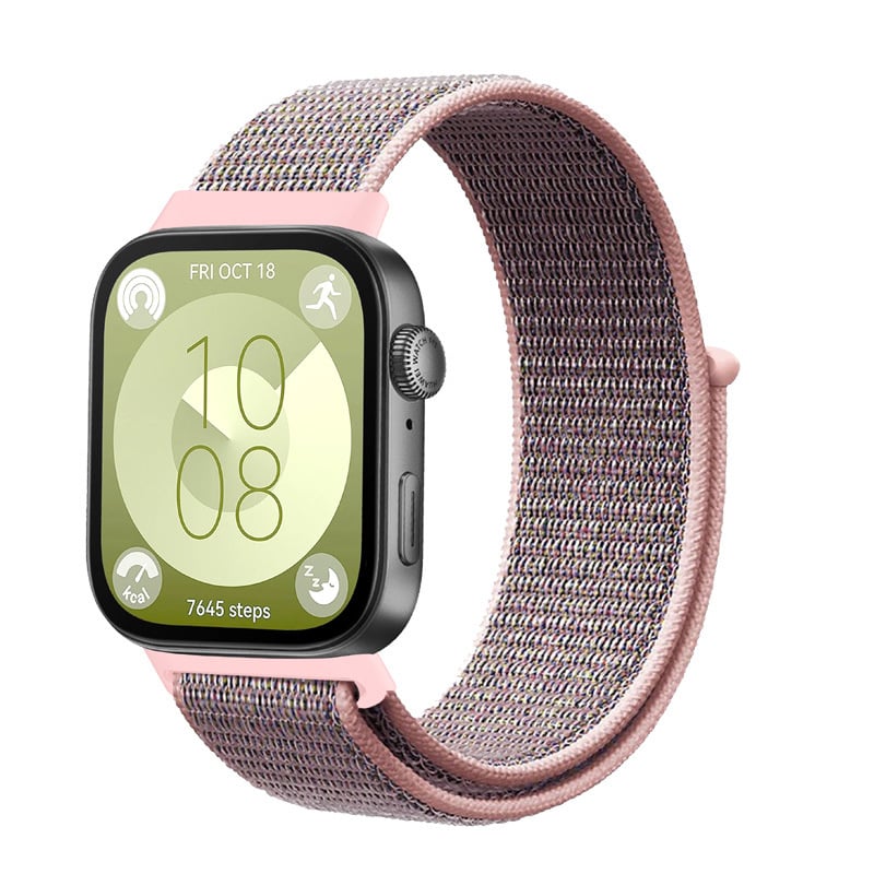 Bracelet nylon Classic Huawei Watch Fit 3 (gris/rose)
