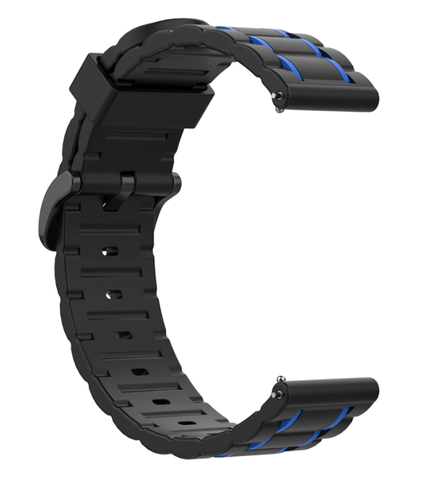 Bracelet sport avec boucle Amazfit Bip 3 (Pro) (noir/bleu)