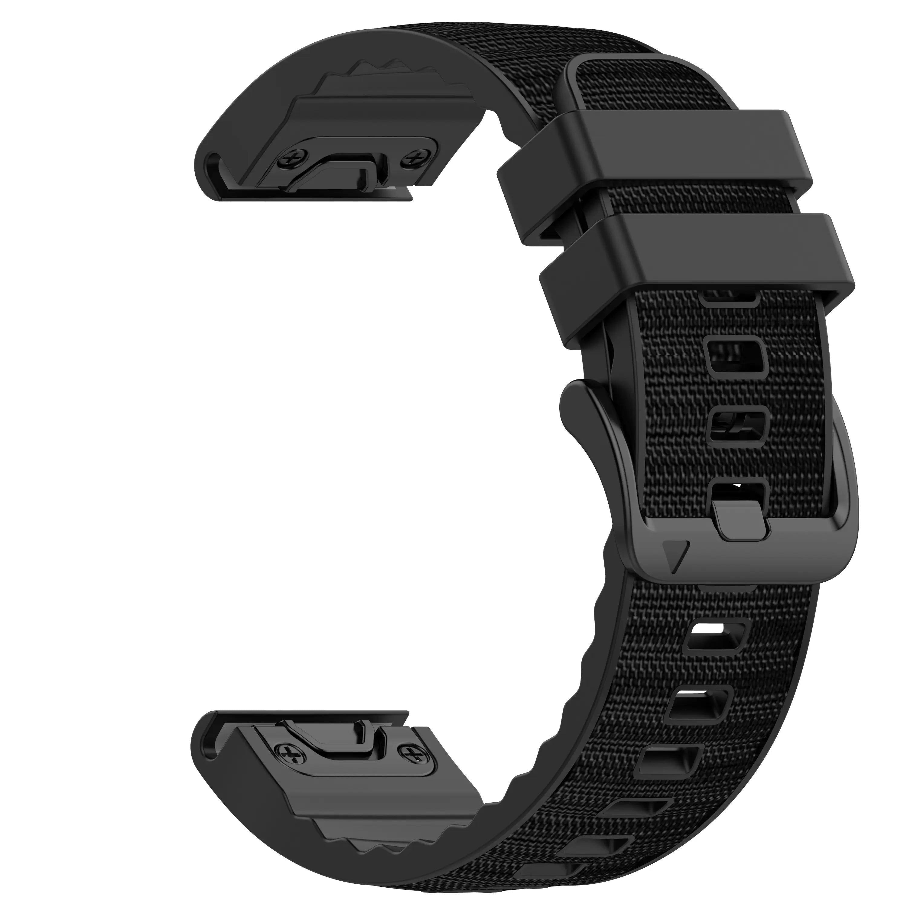 Bracelet hybride nylon Garmin Quatix 8 Pro - 47mm (noir)