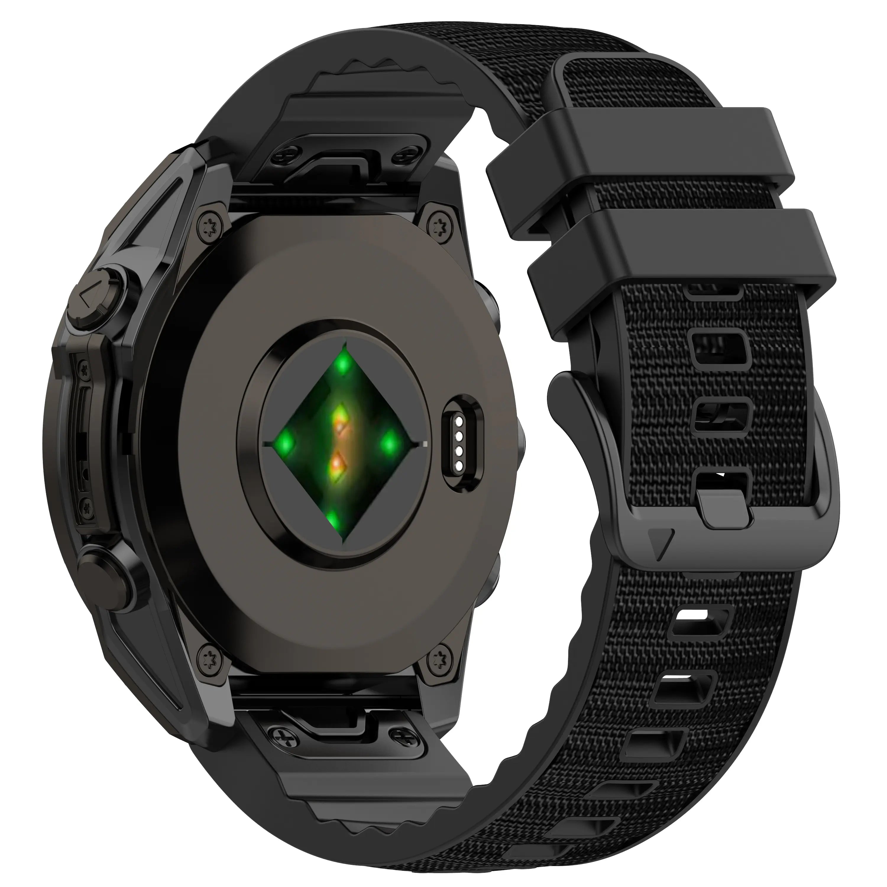 Bracelet hybride nylon Garmin Quatix 8 Pro - 47mm (noir)