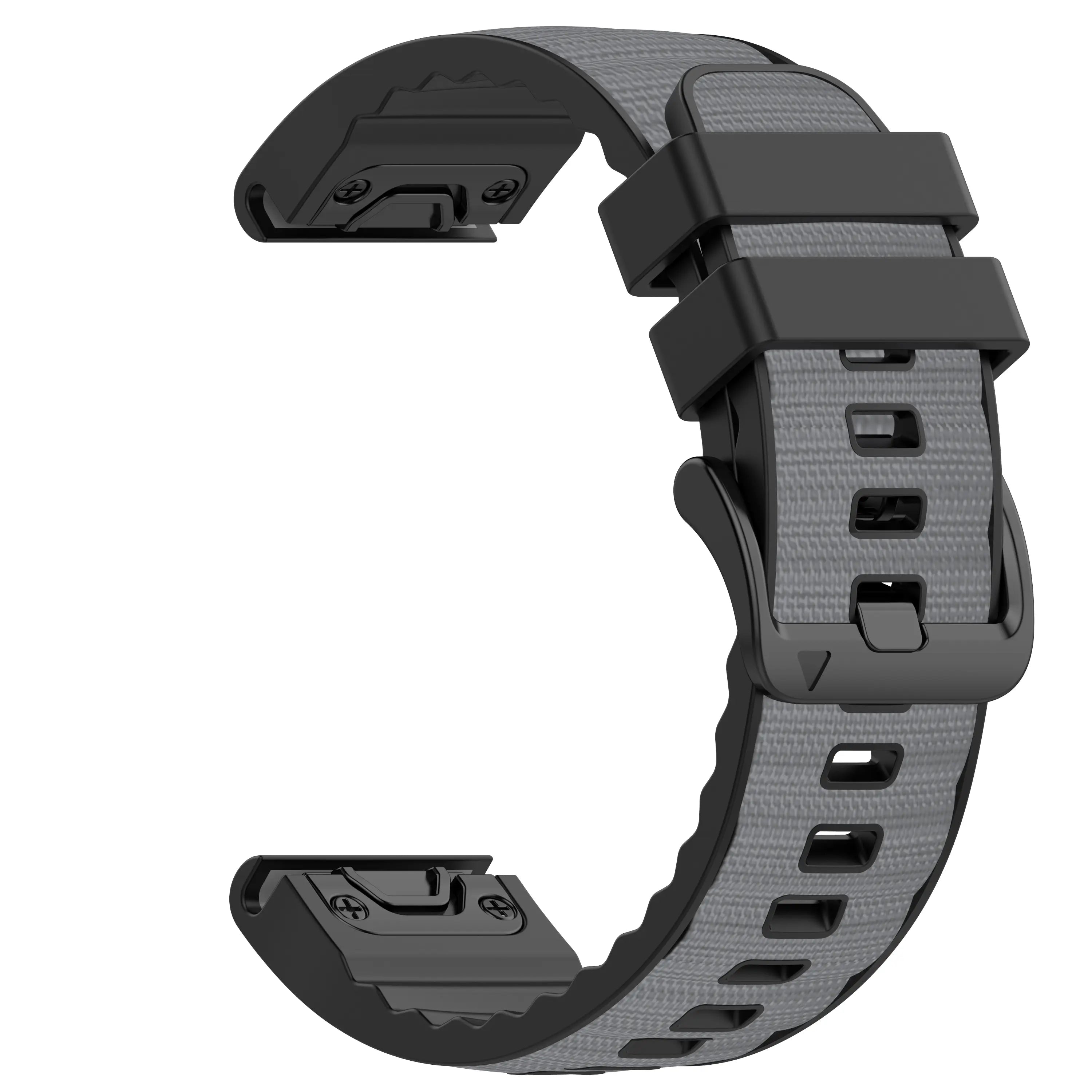 Garmin Quatix 8 Pro - 47mm Hybrid Nylon Strap (Light Grey)