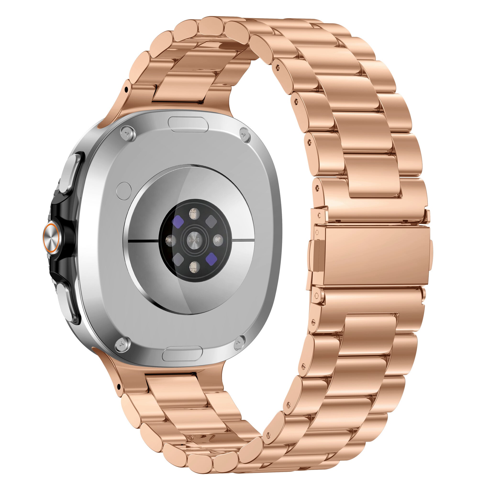 Bracelet acier Samsung Galaxy Watch 8 - 44mm (rose-doré)