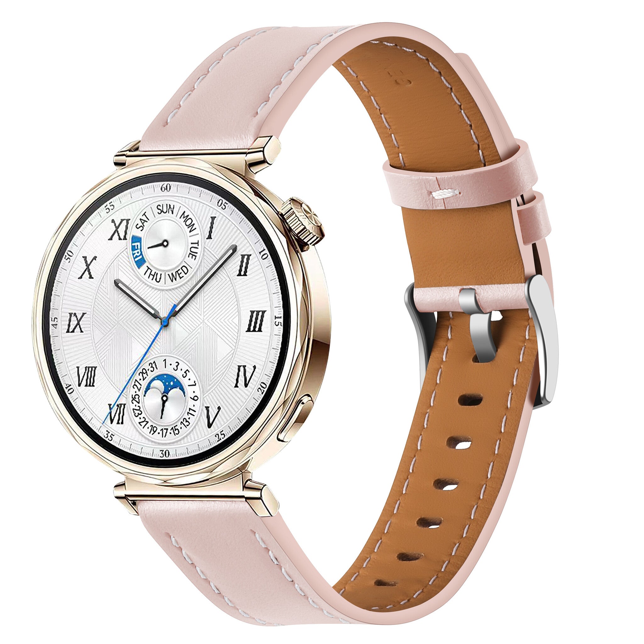 Bracelet cuir 'One Push' Huawei Watch GT 6 41mm (rose clair)