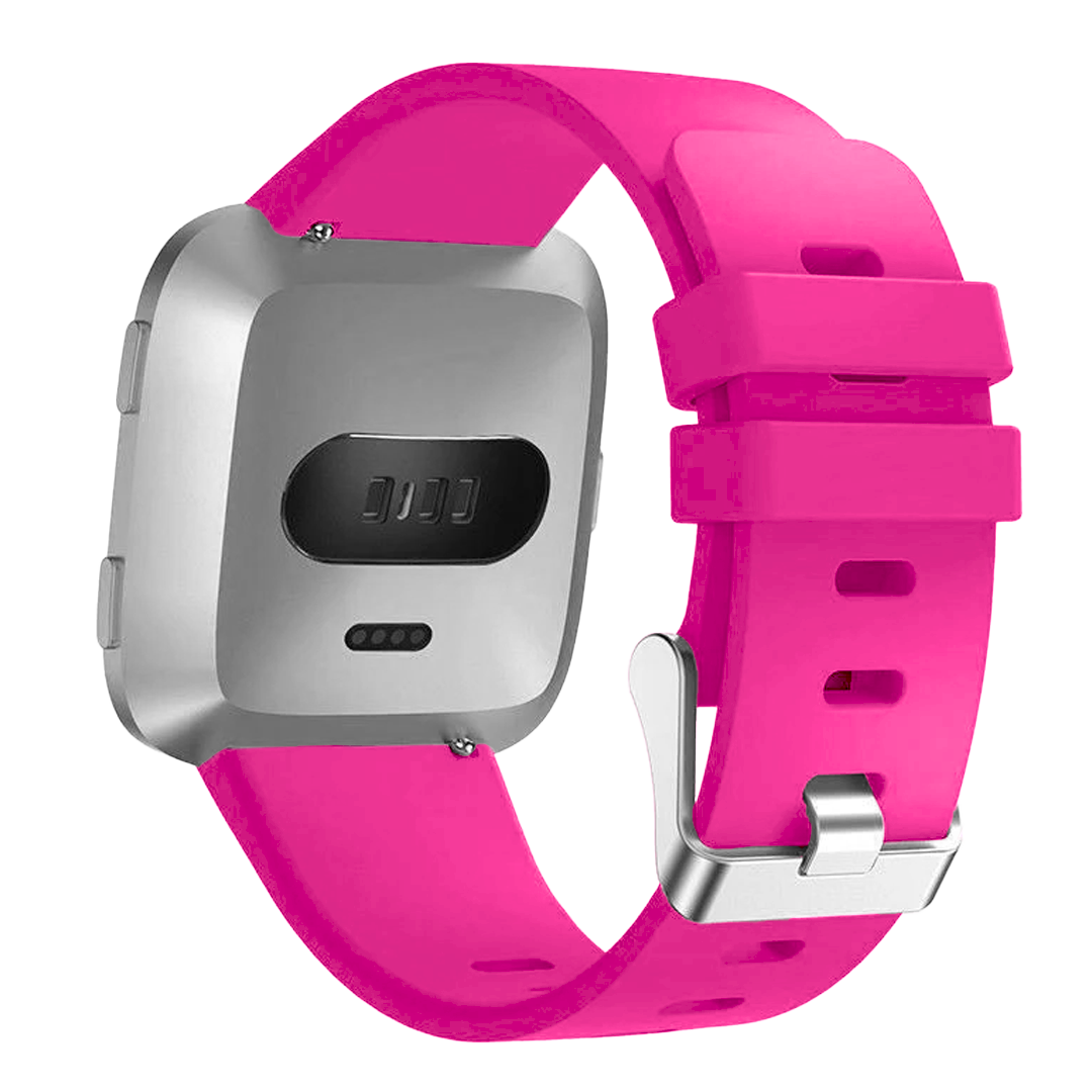 Bracelet silicone Fitbit Versa (rose vif)