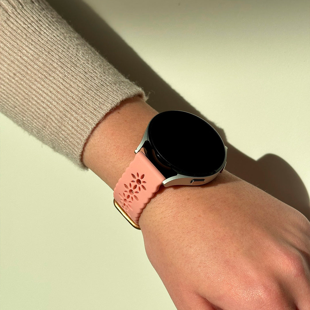 Bracelet de silicone avec relief Withings ScanWatch Nova (rose)