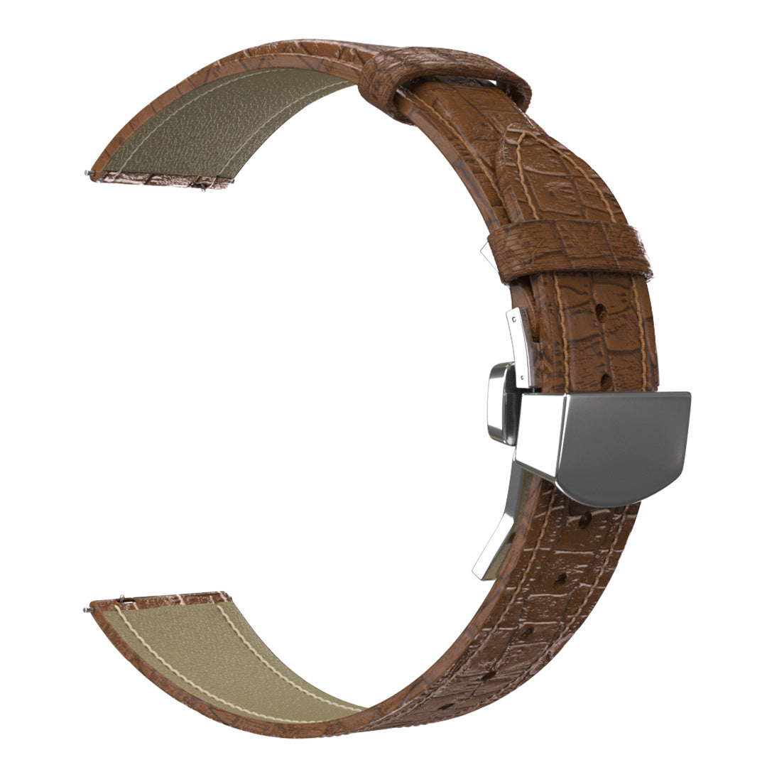 Bracelet cuir de luxe Withings Steel HR Sport (marron)