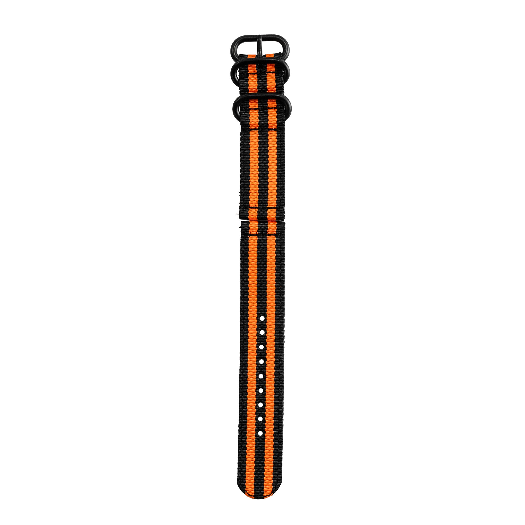 Polar Vantage M Nylon Strap with Buckle (Black/Orange)
