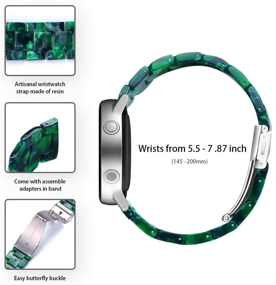 Bracelet résine Withings Steel HR Sport (vert)