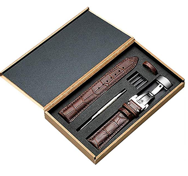 Bracelet cuir de luxe Amazfit GTR Mini (marron foncé)