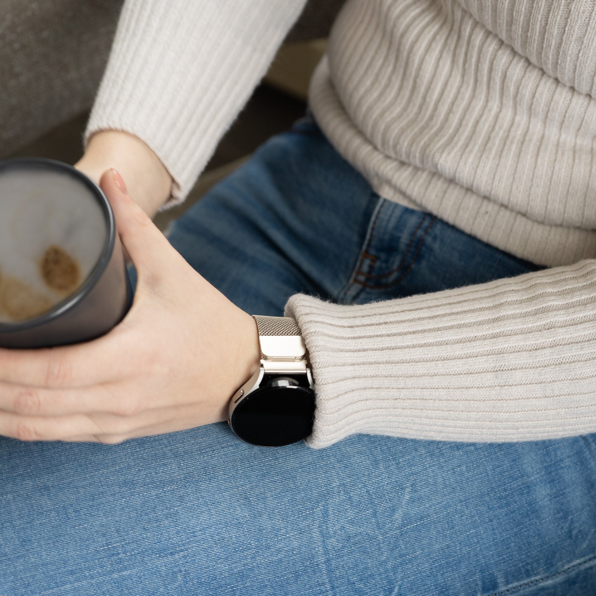 Bracelet Milanais Samsung Galaxy Watch 4 Classic 46mm (lumière stellaire)