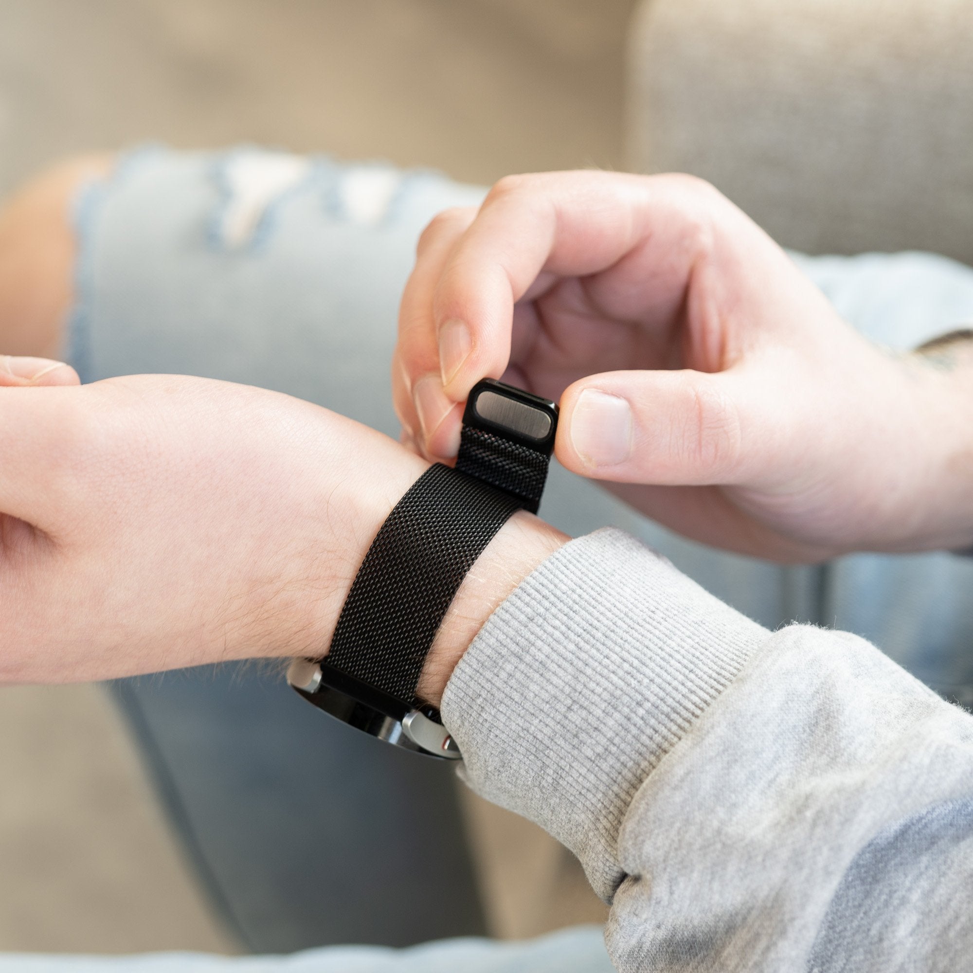 Bracelet milanais Samsung Galaxy Watch 6 Classic 43mm (noir)