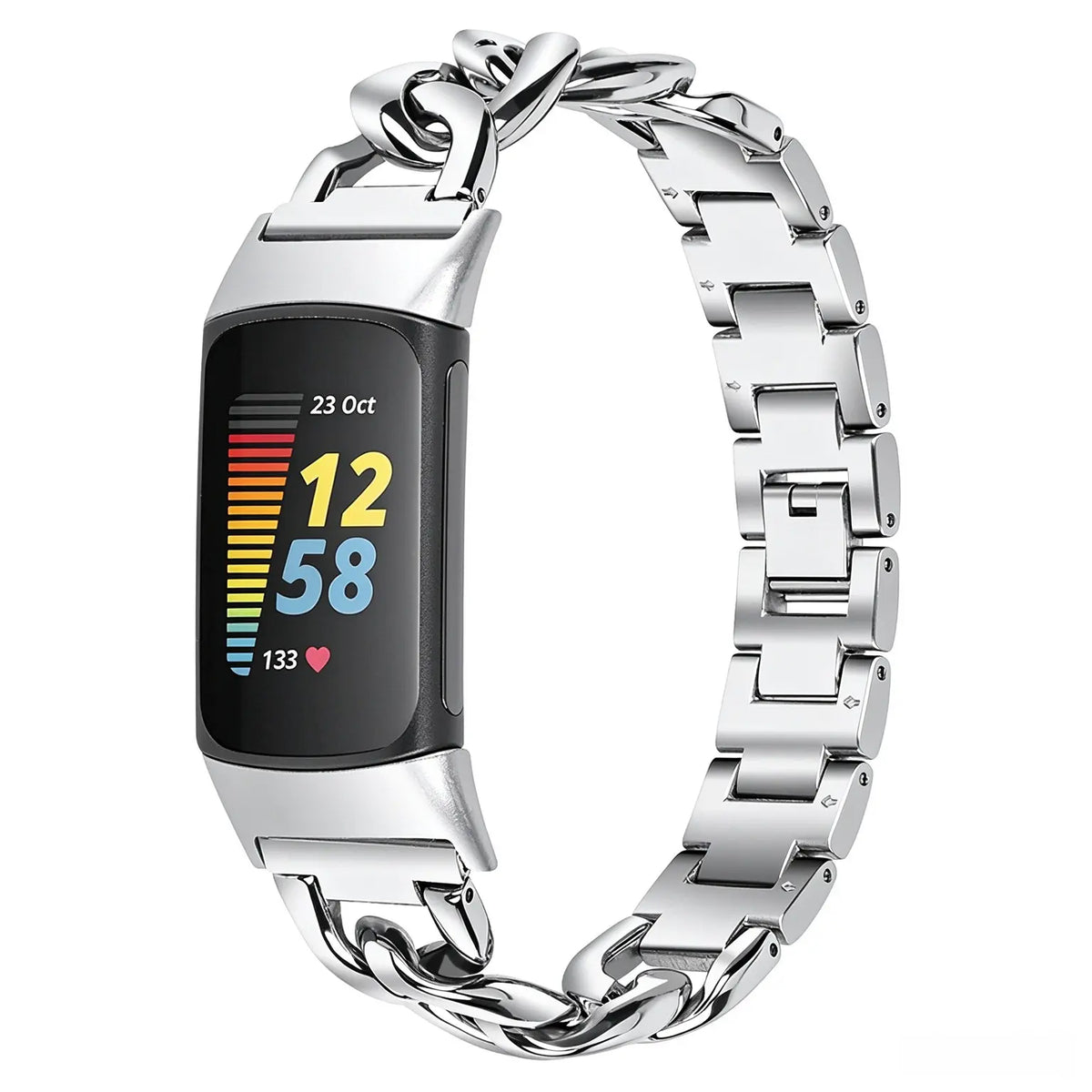 Bracelet chaîne en acier Fitbit Charge 6 (argent)