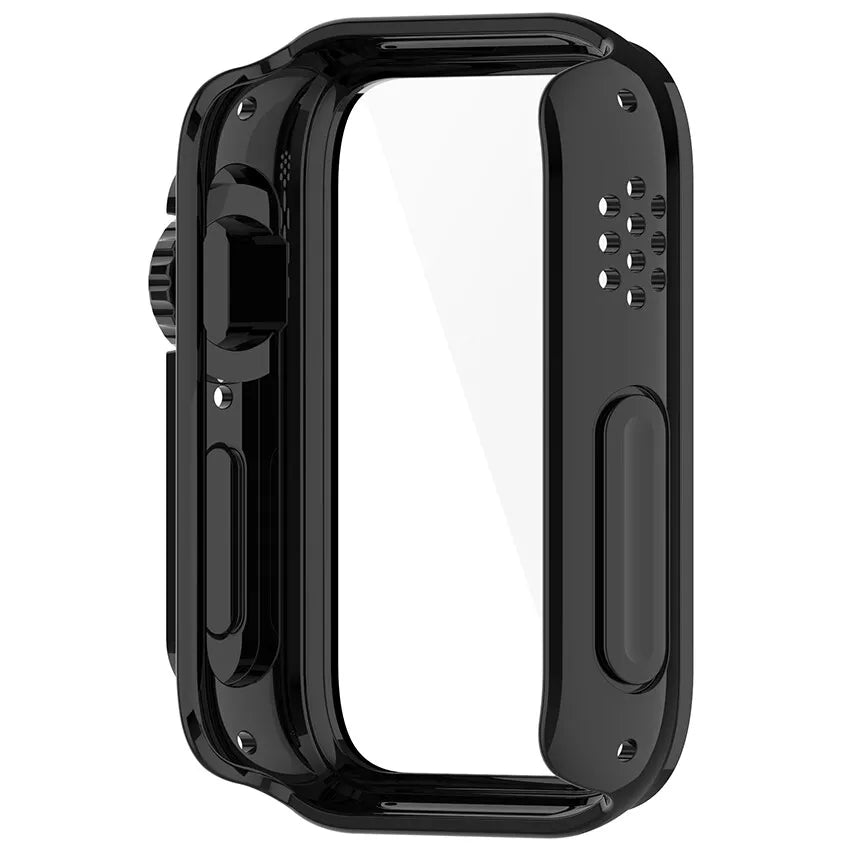 Coque rigide Xiaomi Smart Band 9 Pro avec verre (noir)