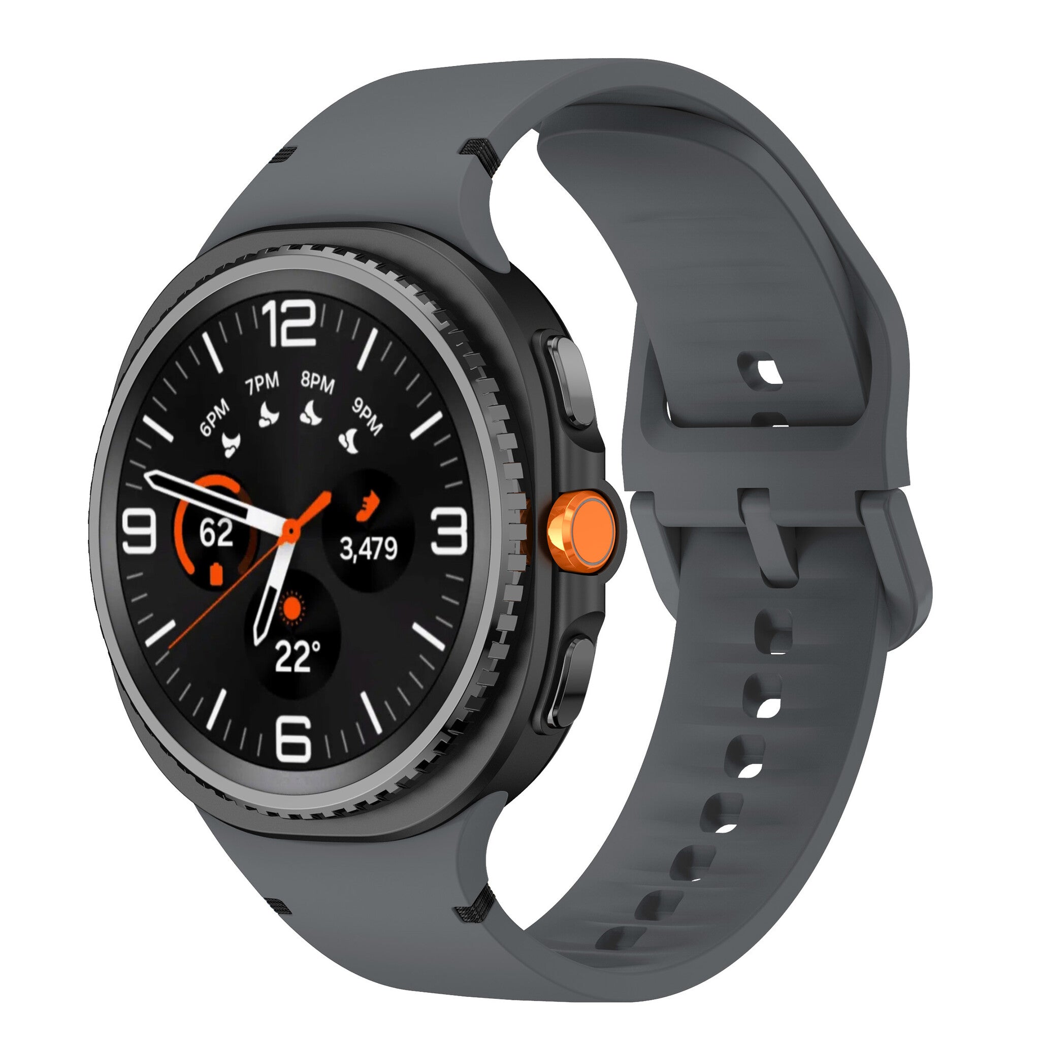Samsung Galaxy Watch 8 - 40mm Silicone Strap (Dark Grey)