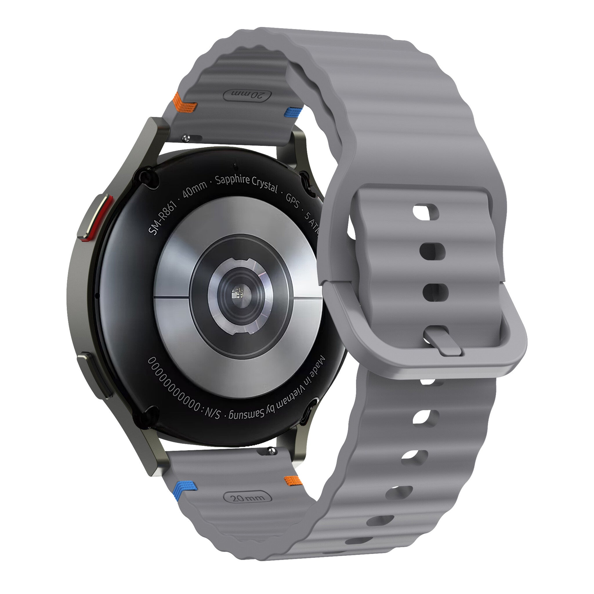 Bracelet silicone Wave Amazfit Bip 6 (foncé gris)
