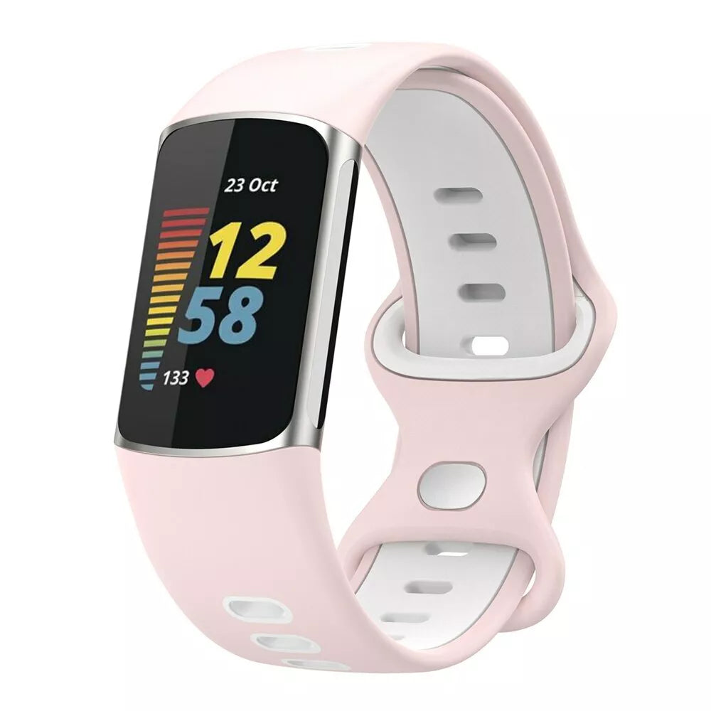 Bracelet sport Fitbit Charge 5 (rose/blanc)