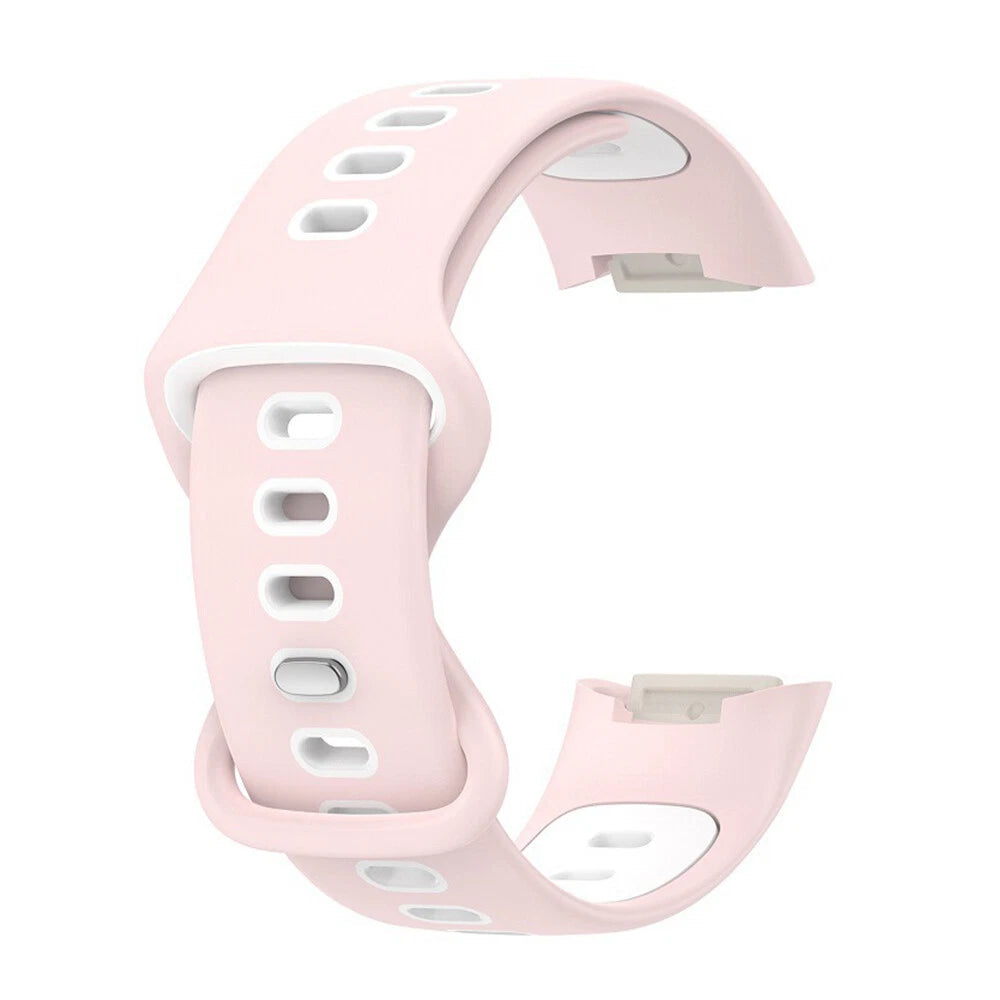 Fitbit Charge 5 Sport Strap (Pink/White)