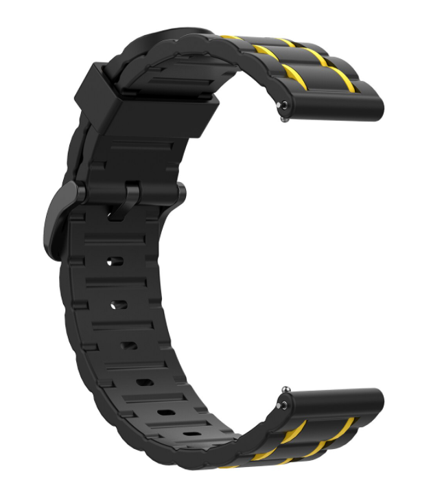 Bracelet sport avec boucle Coros Apex 46mm (noir/jaune)