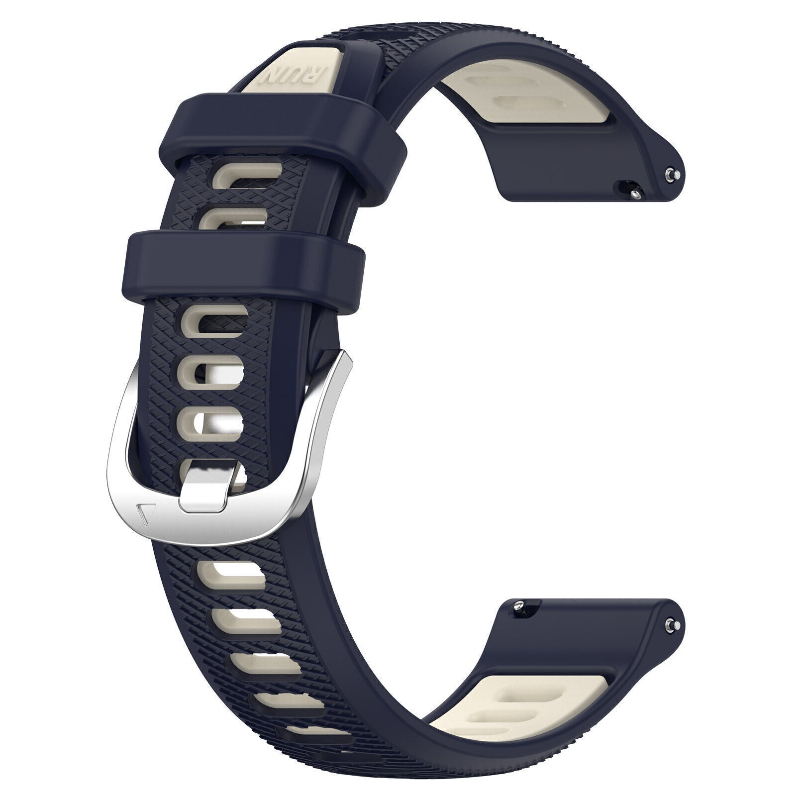 Bracelet à boucle sportive Garmin Forerunner 570 - 42mm (bleu foncé/beige)