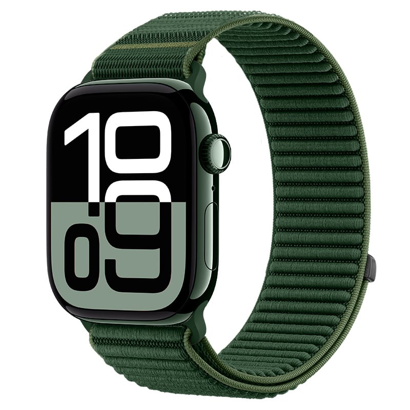 Strap-it Apple Watch Wave Nylon Strap (Dark Green)