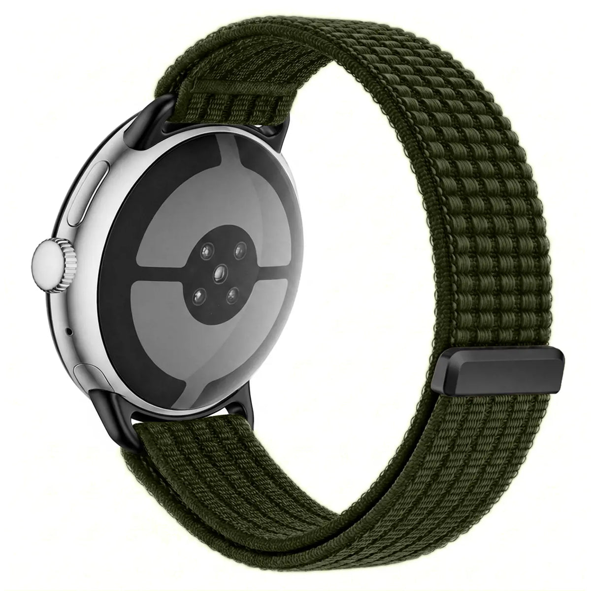 Bracelet nylon ultra fine Google Pixel Watch 5 - 45mm (vert foncé)
