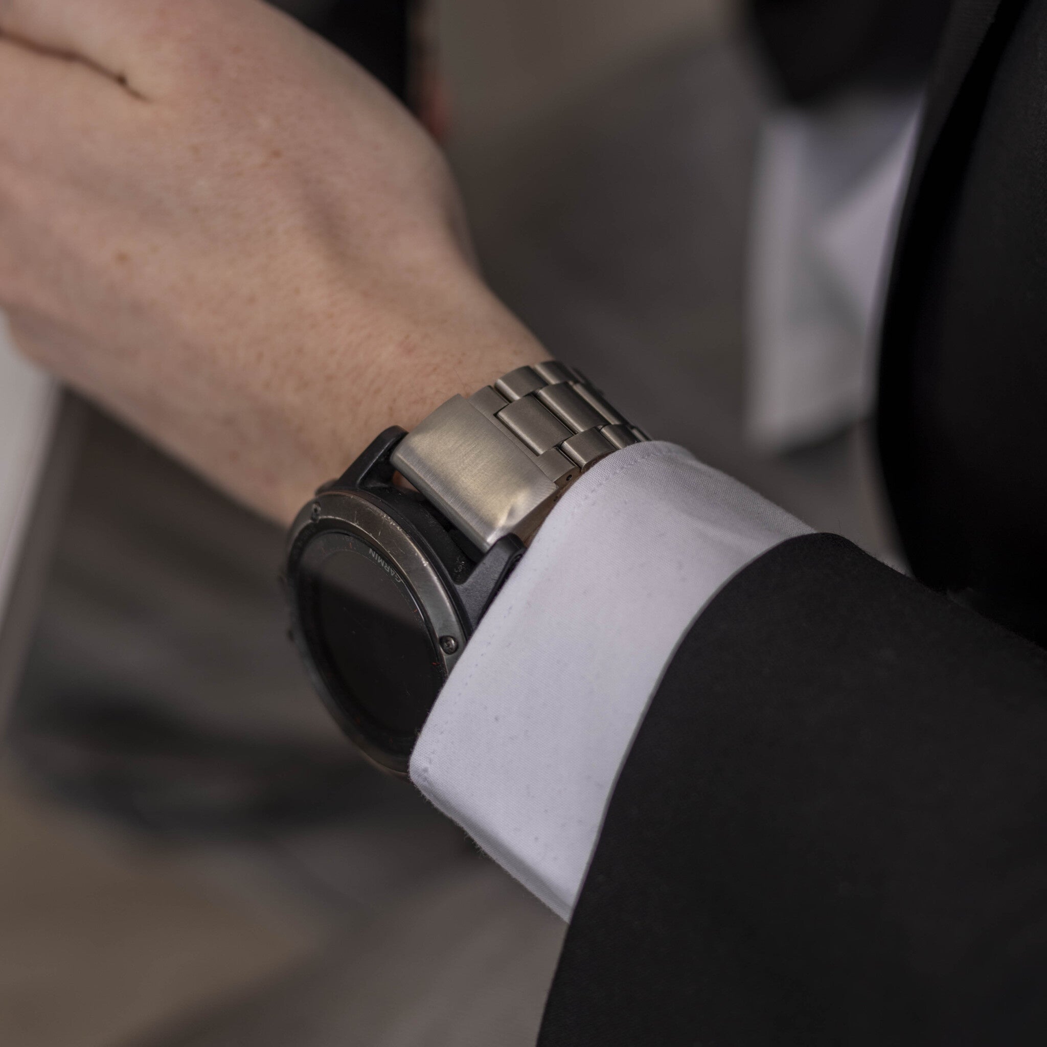 Bracelet acier inoxydable Garmin MARQ (argenté)